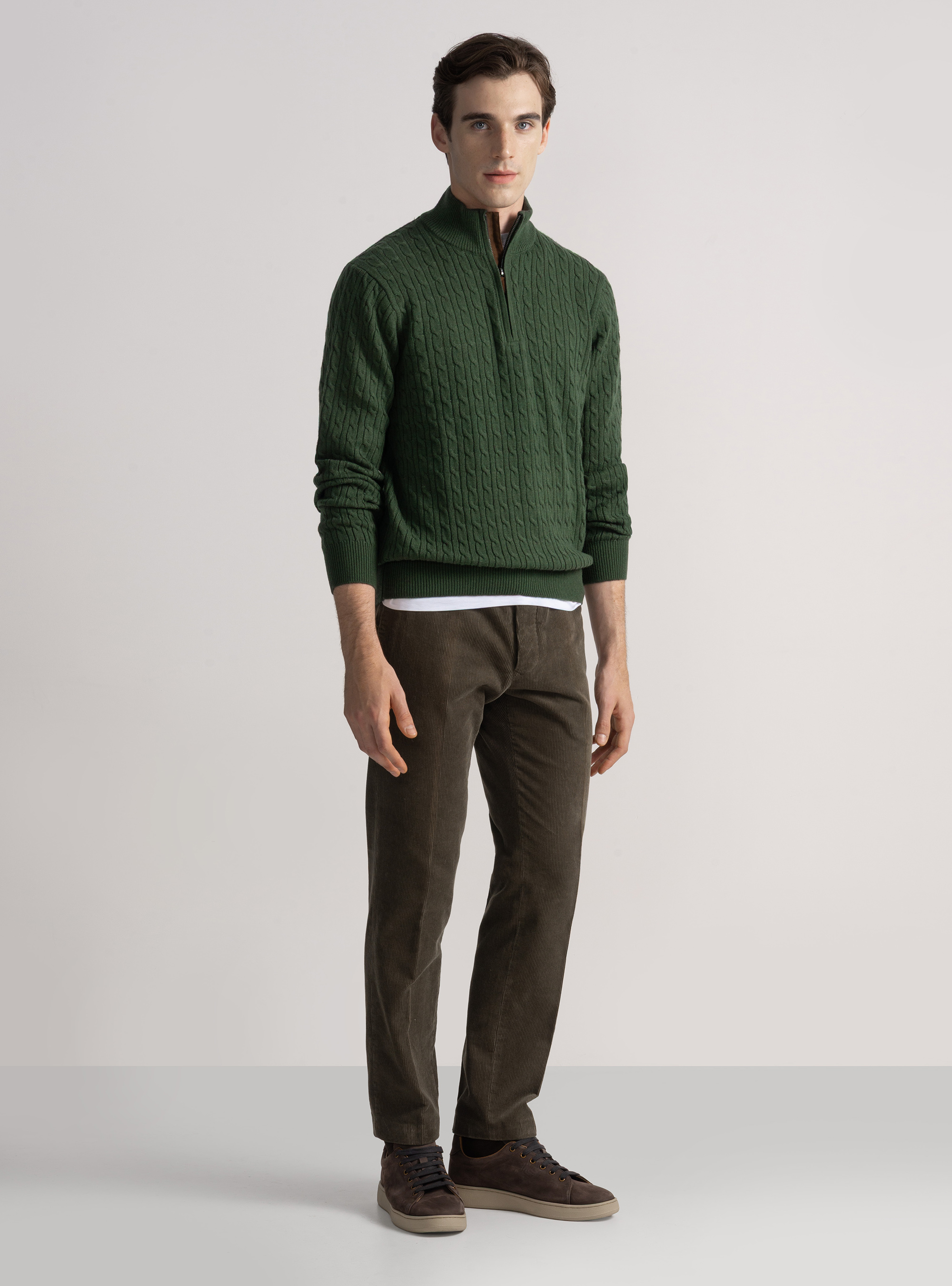 Samt-Hose, VERDE 0649C