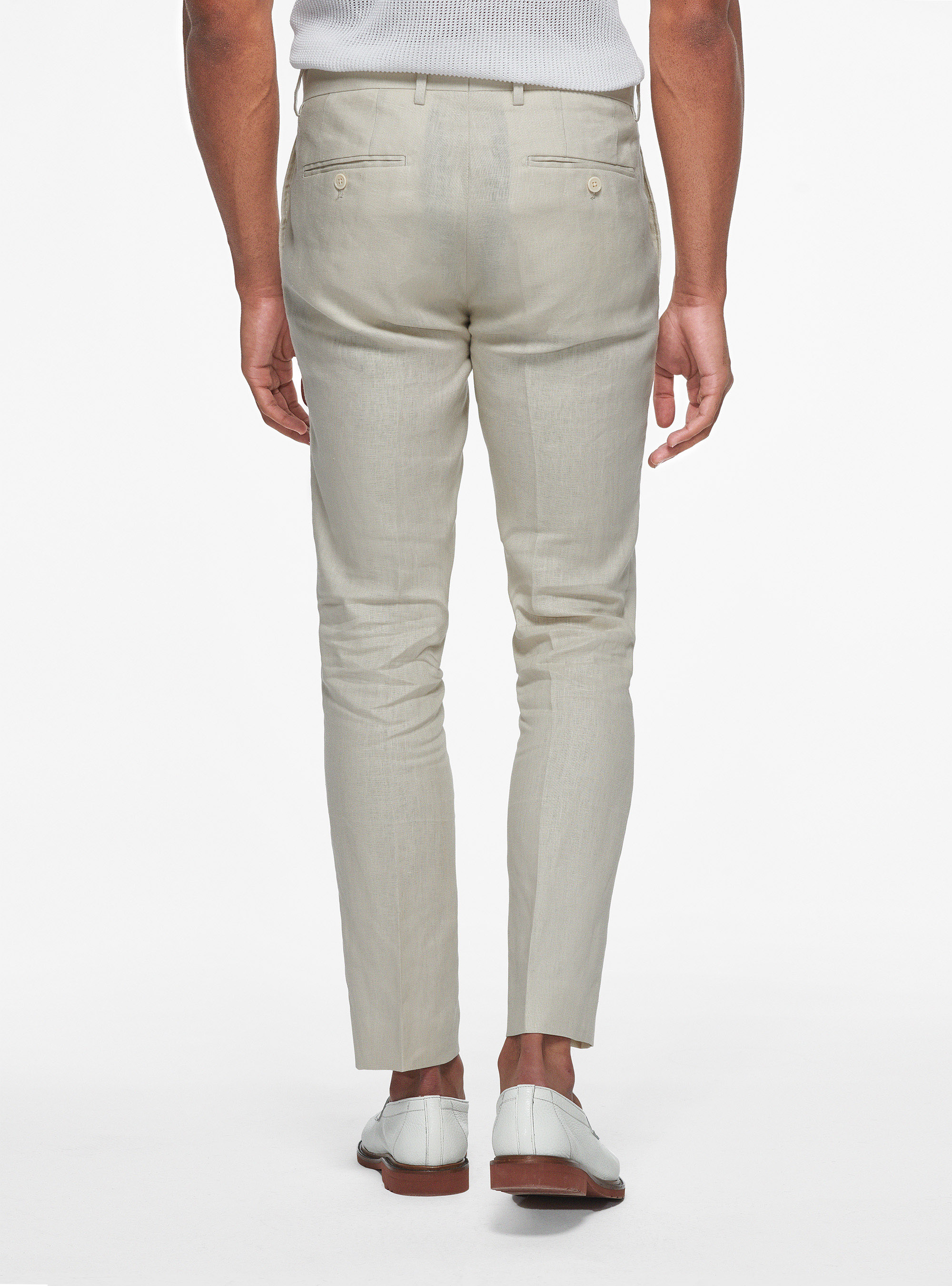 Pantaloni in puro lino, ECRU