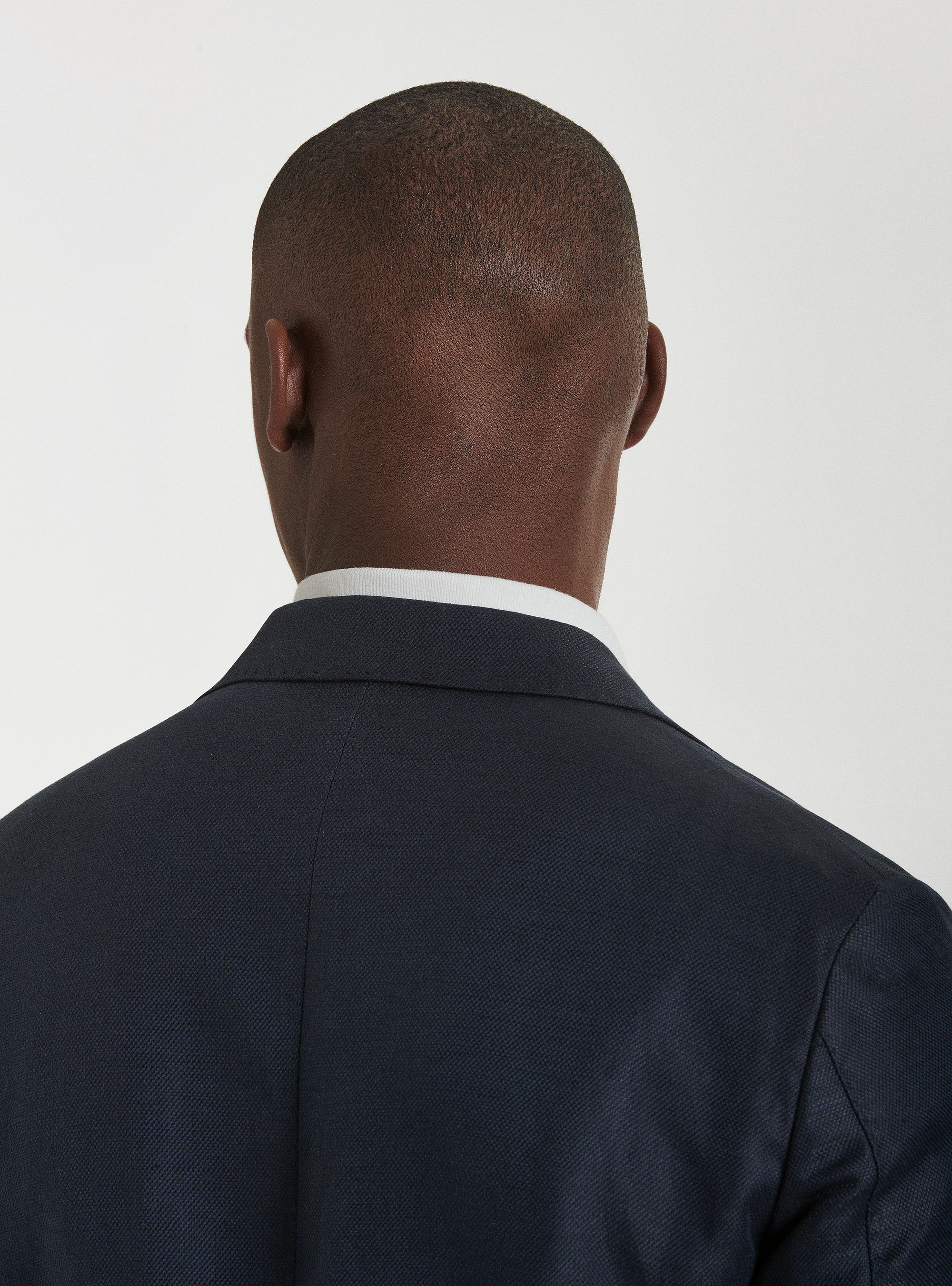 Giacca in lino e cotone, BLU NAVY