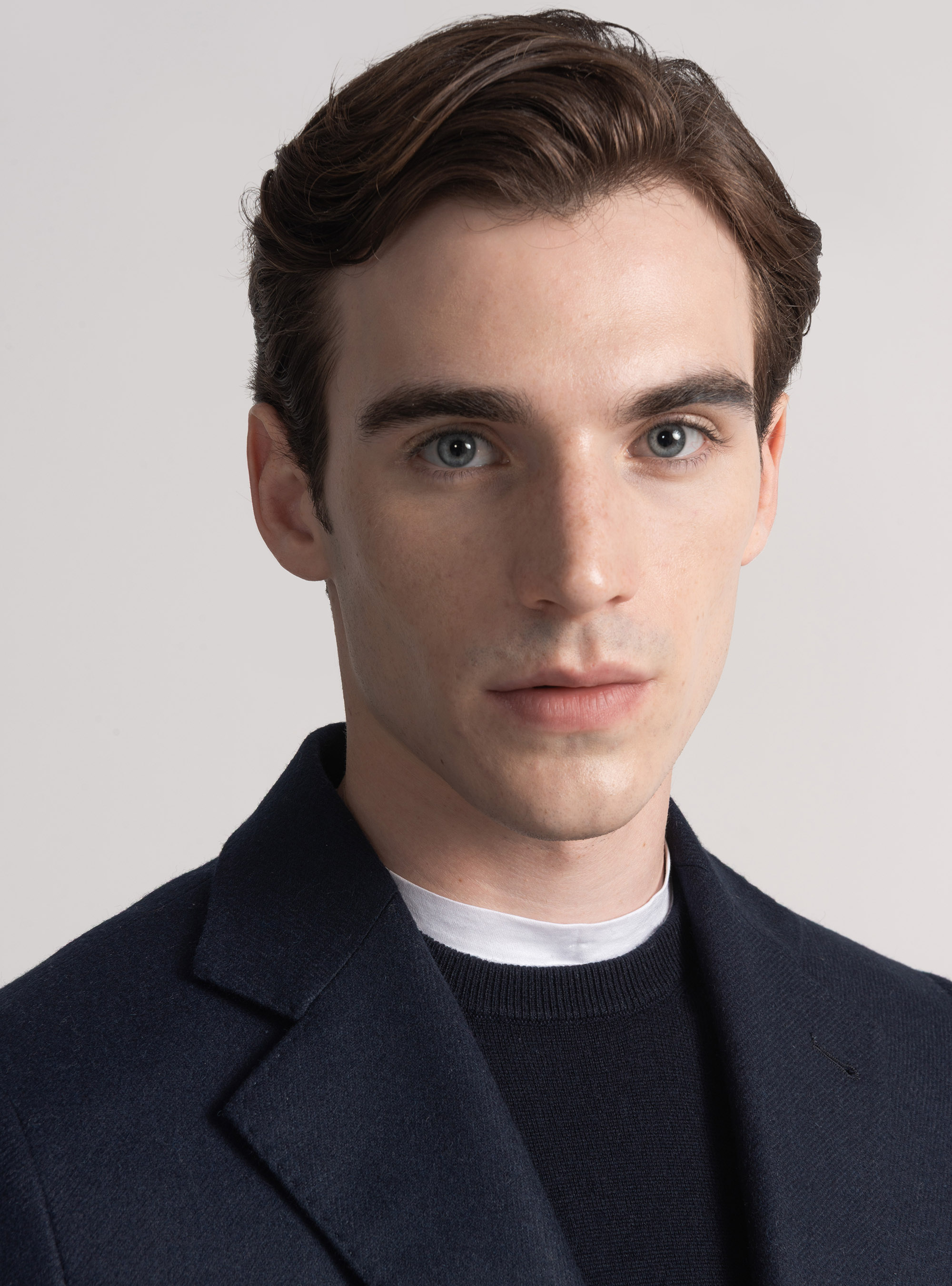 Giacca in flanella di misto lana, BLU NAVY