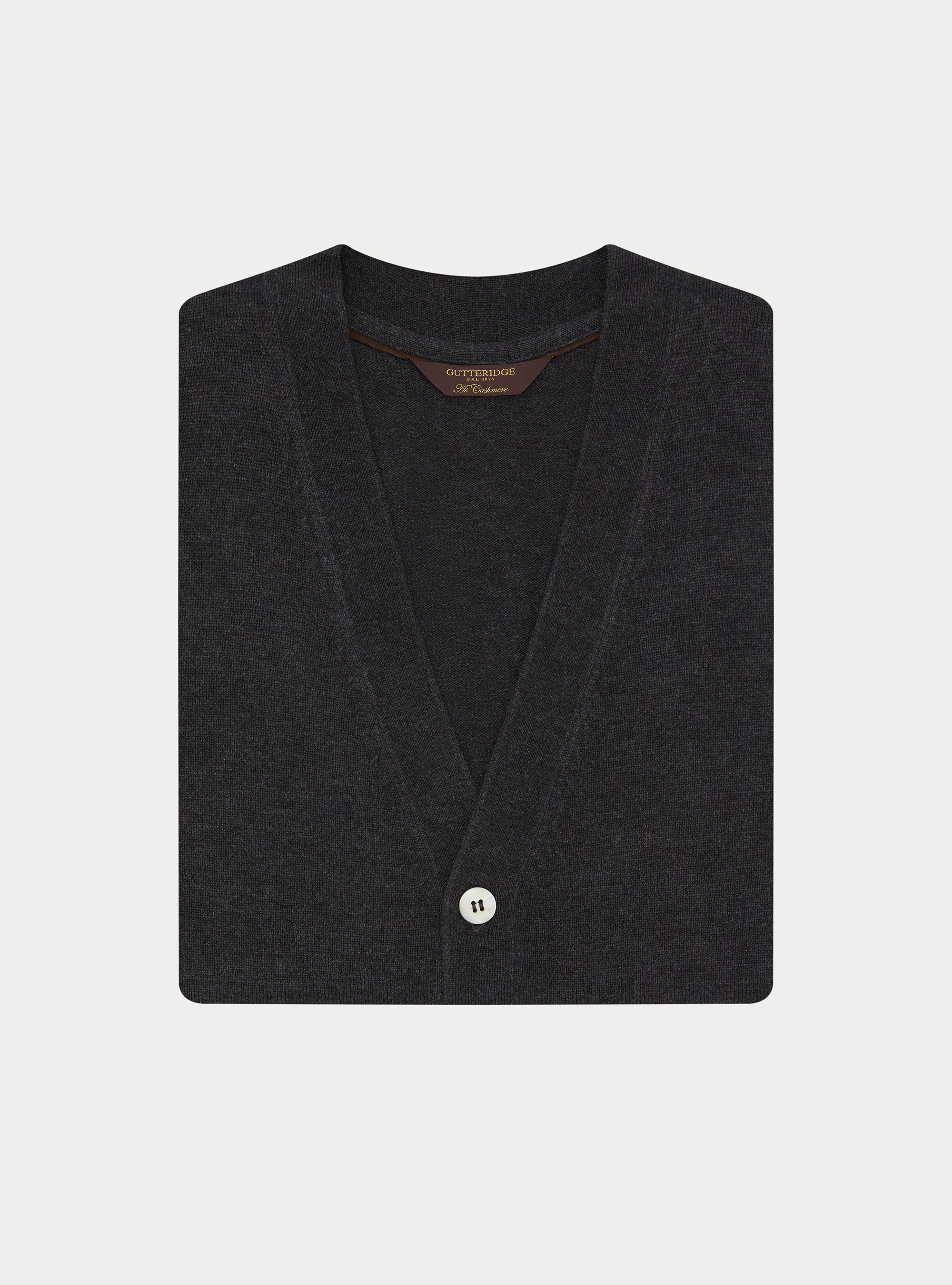 Gilet con bottoni in maglia misto lana, ASFALTO