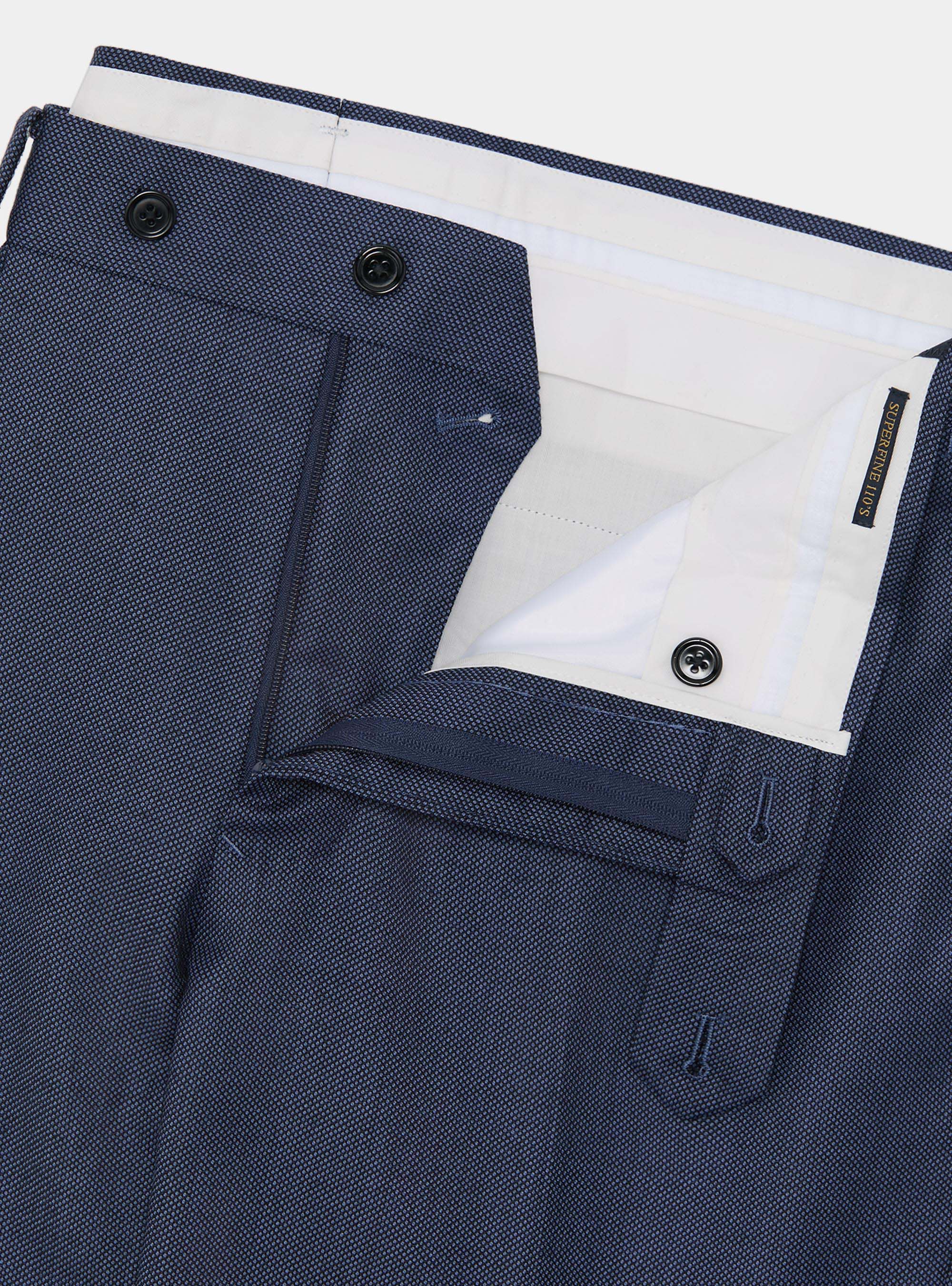 Partridge eye wool suit trousers Vitale Barberis Canonico, INK