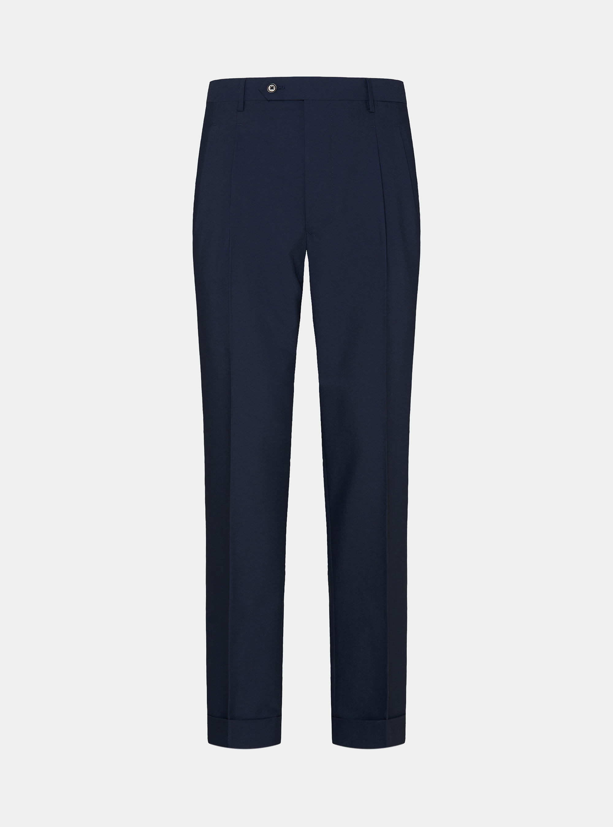 Pantaloni classici con pince, BLU NAVY