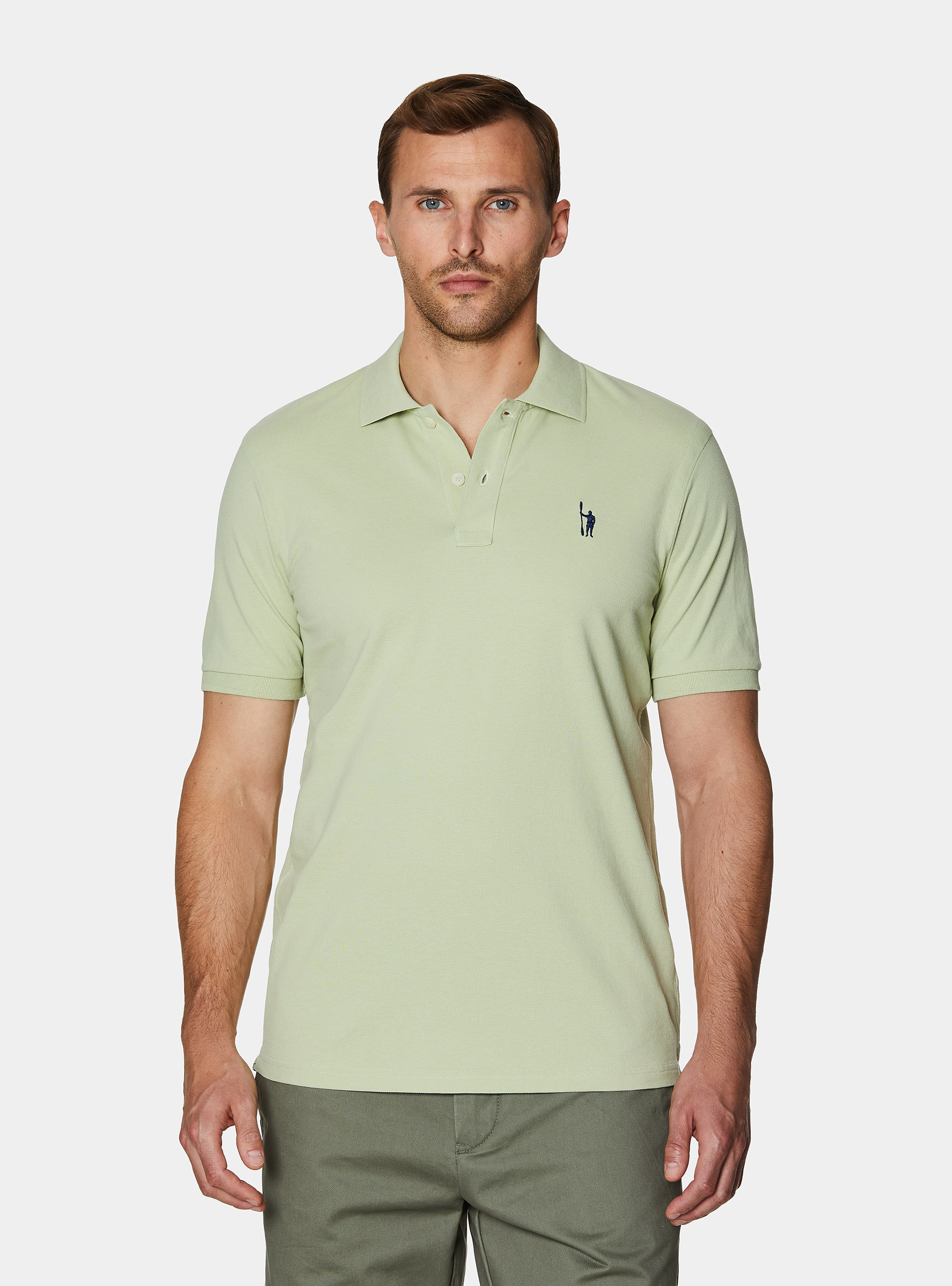 Klassisches Piqu&eacute;-Poloshirt, VERDE CHIARO 0622C