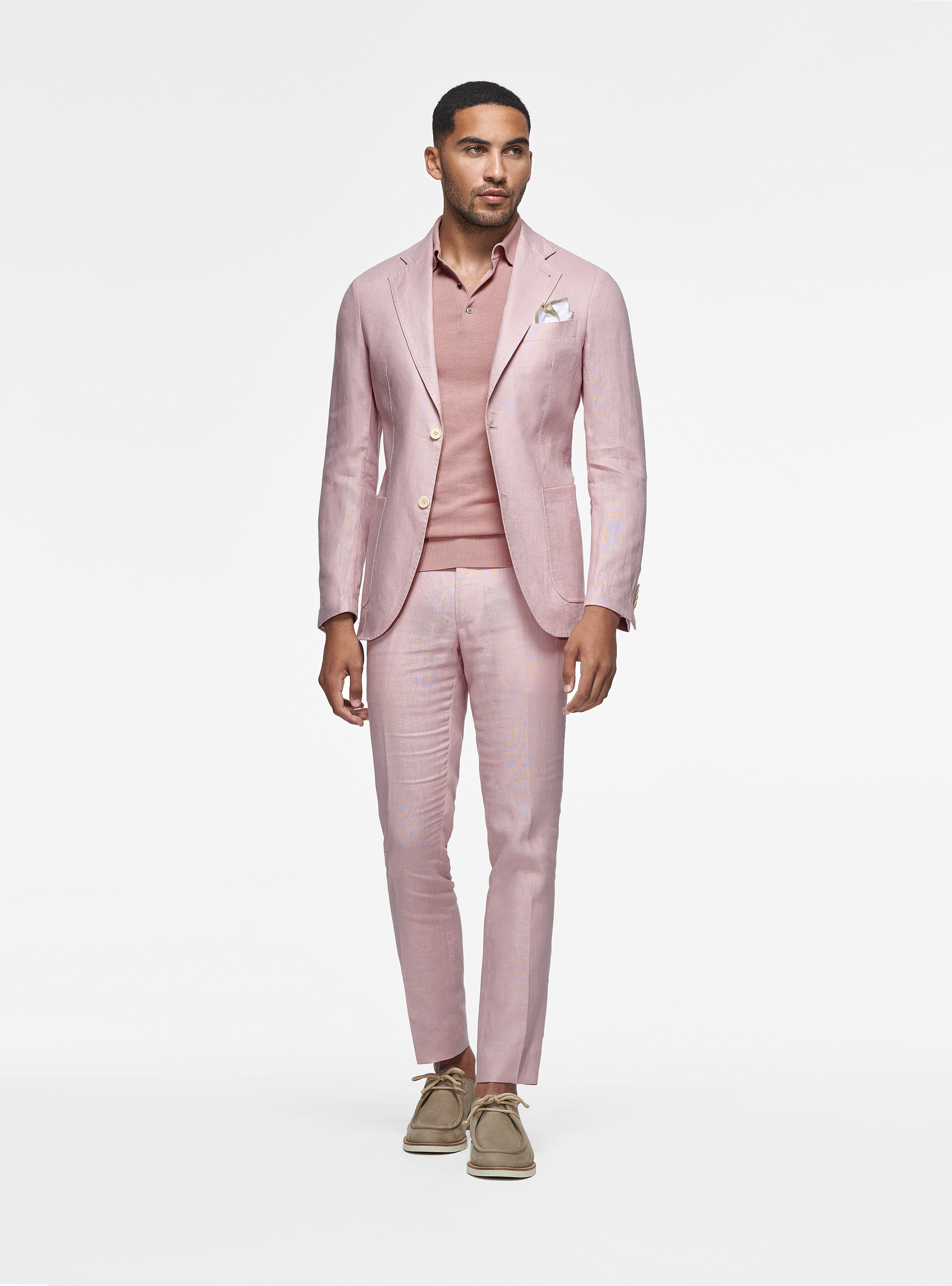 Veste en pur lin, 0441C ROSA SCURO