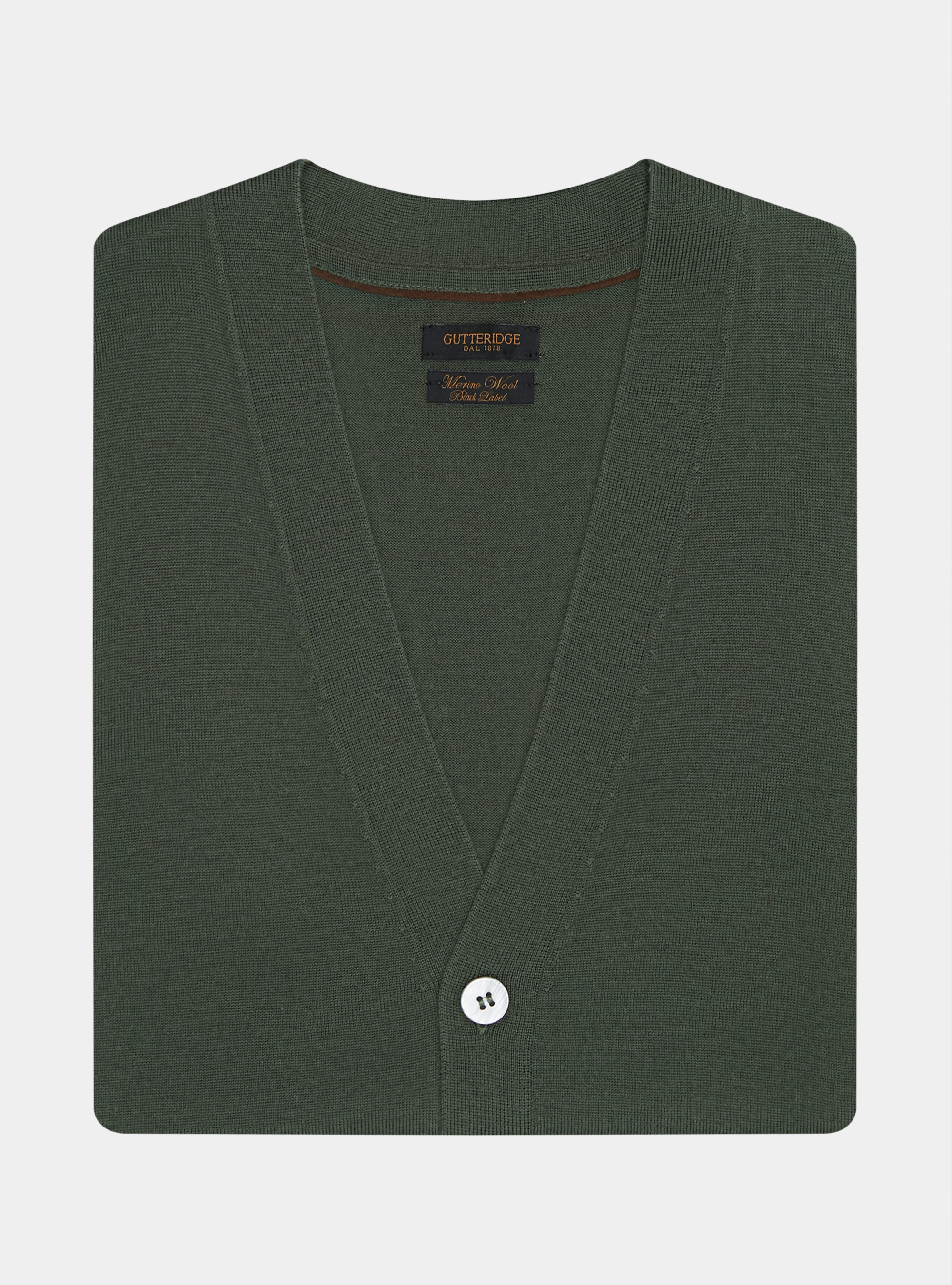 Knitted waistcoat in pure extra-fine merino wool, MILITARE 0609C