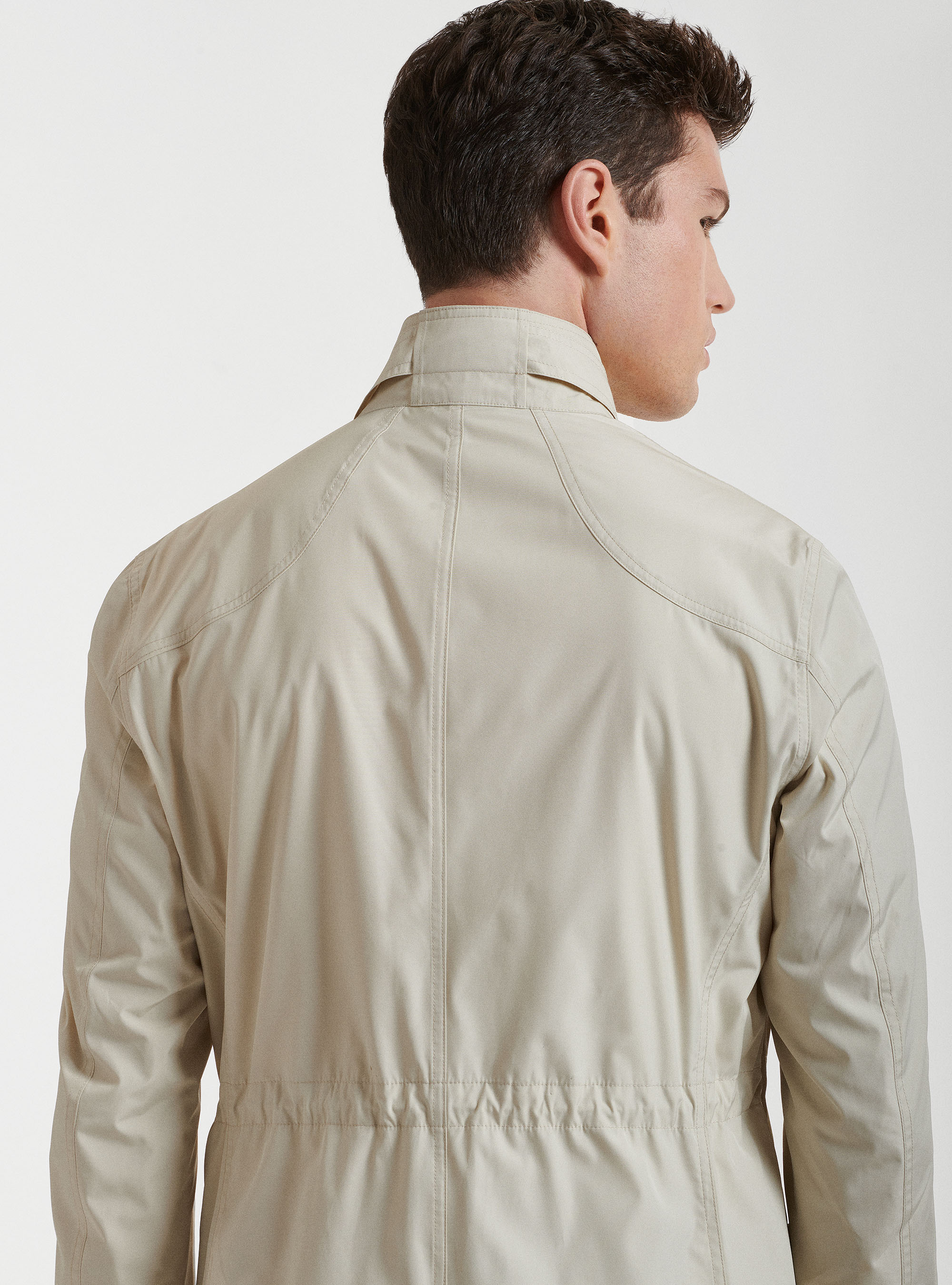 Field jacket in tessuto tecnico, ECRU