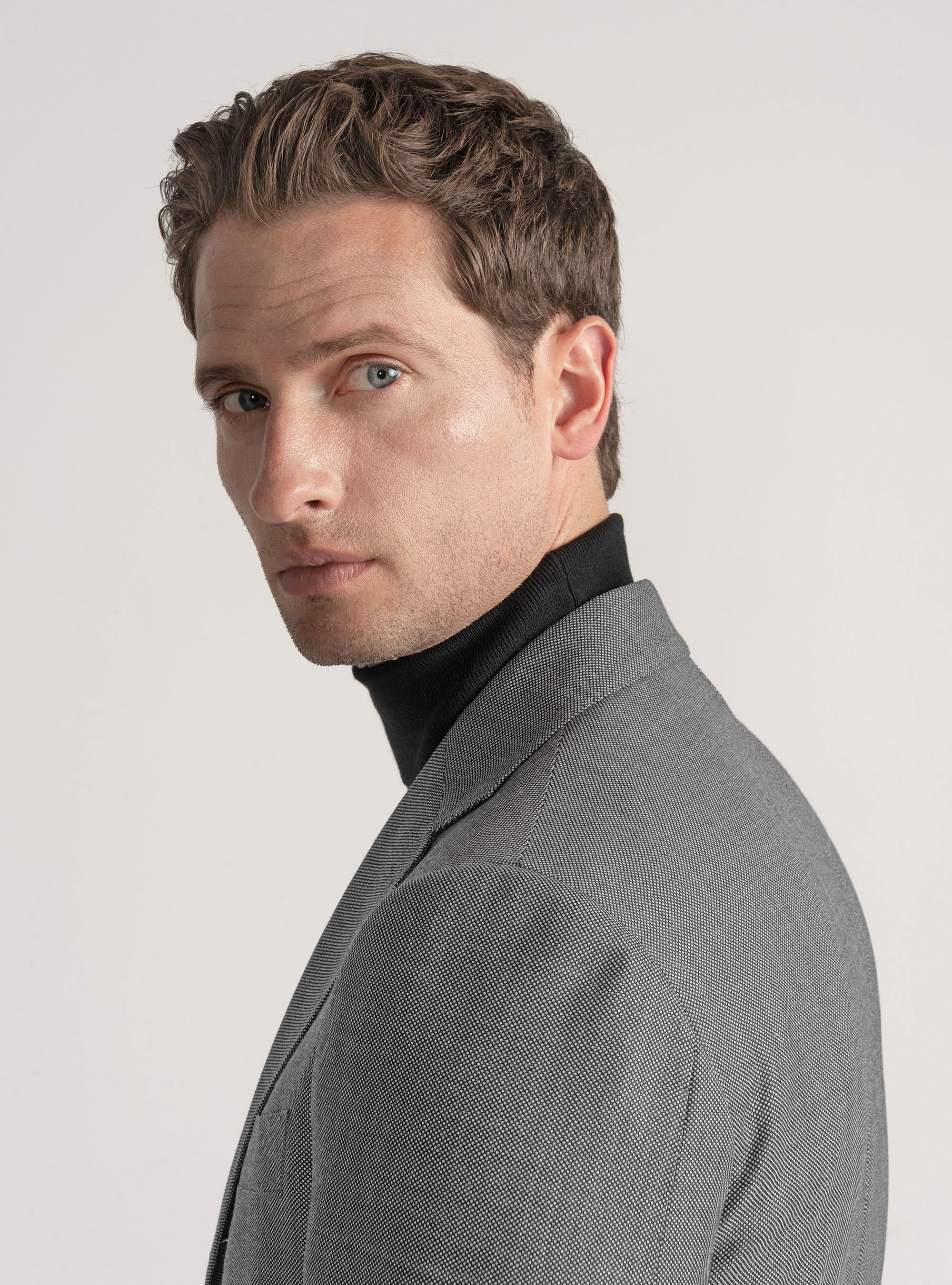Partridge eye wool suit blazer Vitale Barberis Canonico, GREY