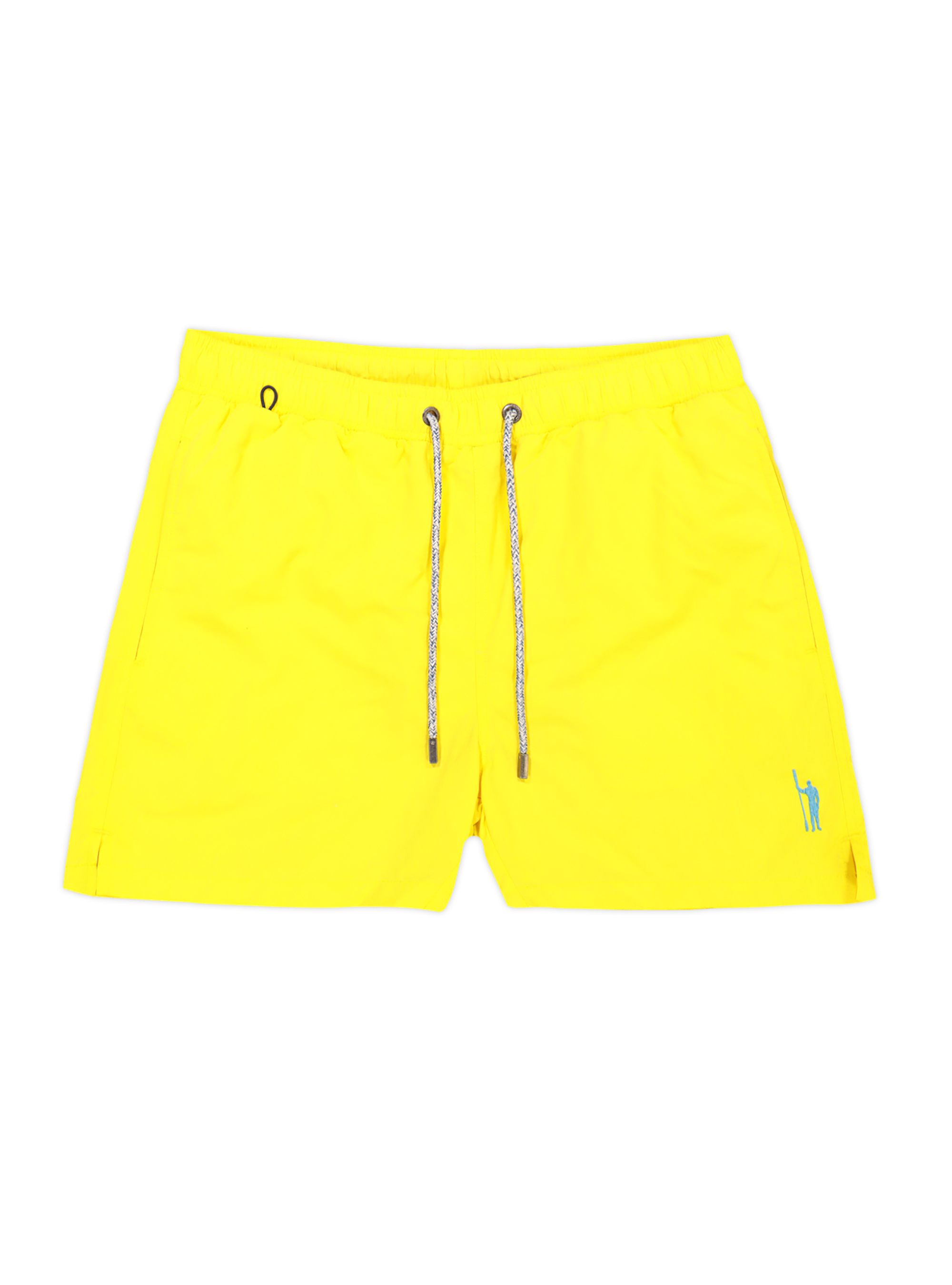 Costume basico tinta unita con ricamo, GIALLO