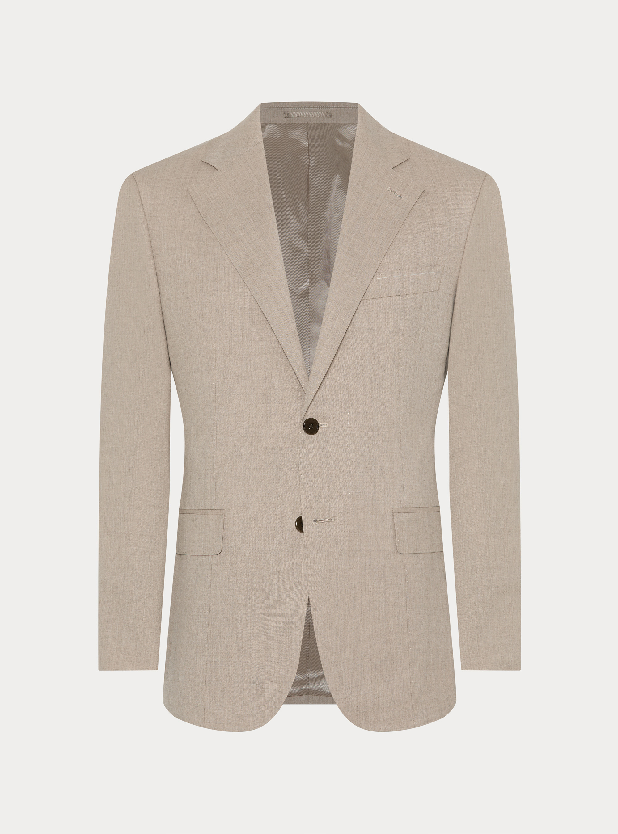 Wool flannel suit blazer, SAND