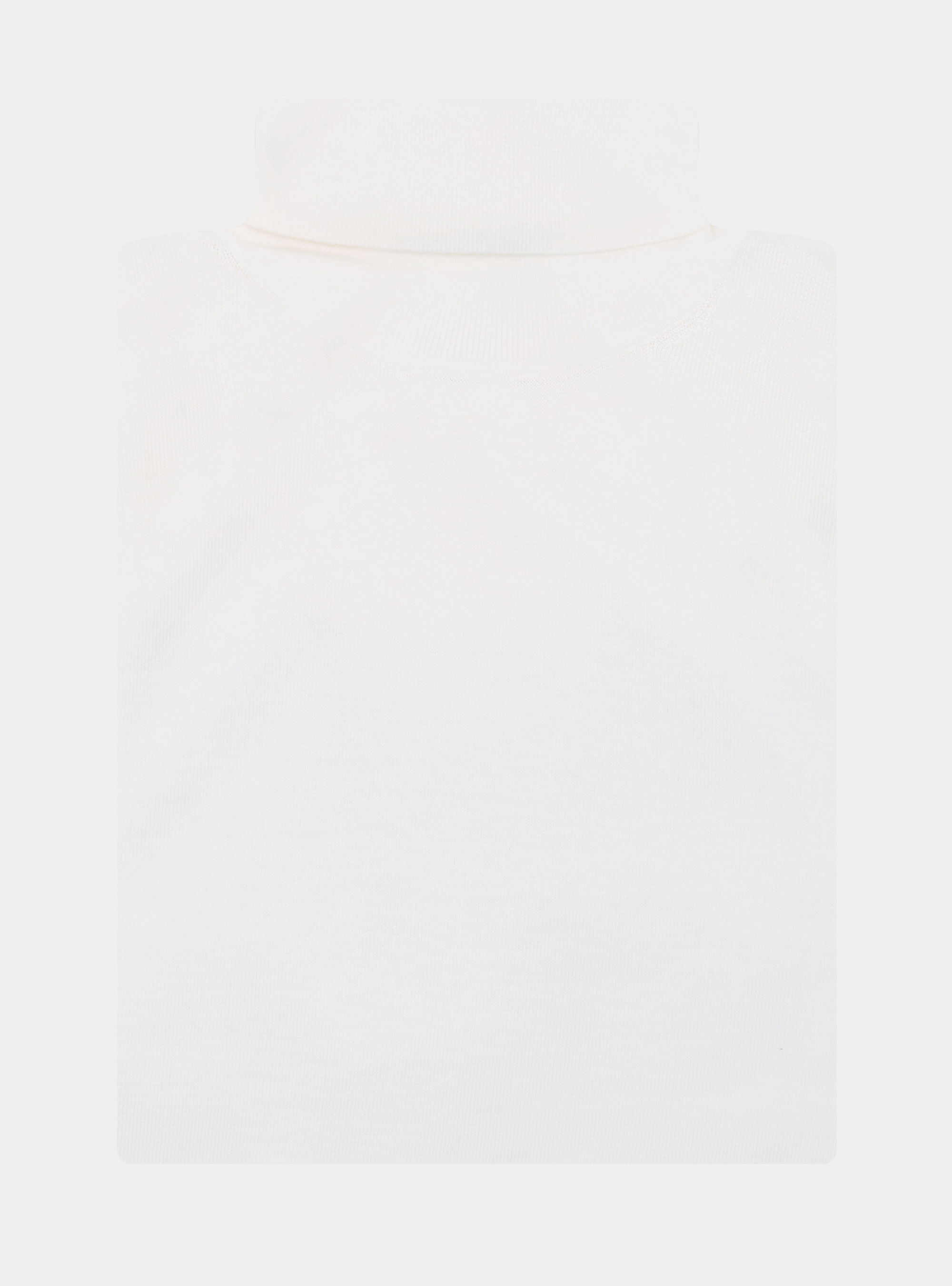 Turtleneck in pure extra-fine merino wool, WHITE