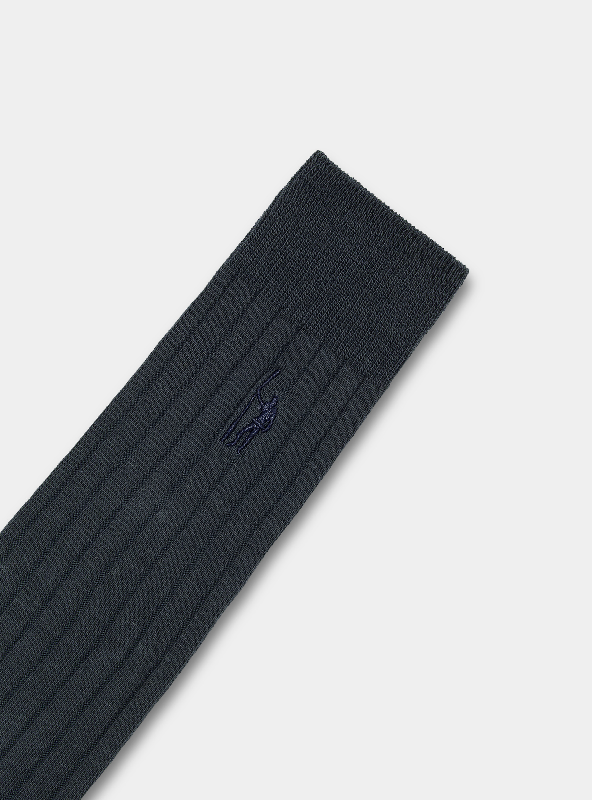 Gerippte Socken mit Stickerei, ASFALTO 0115C