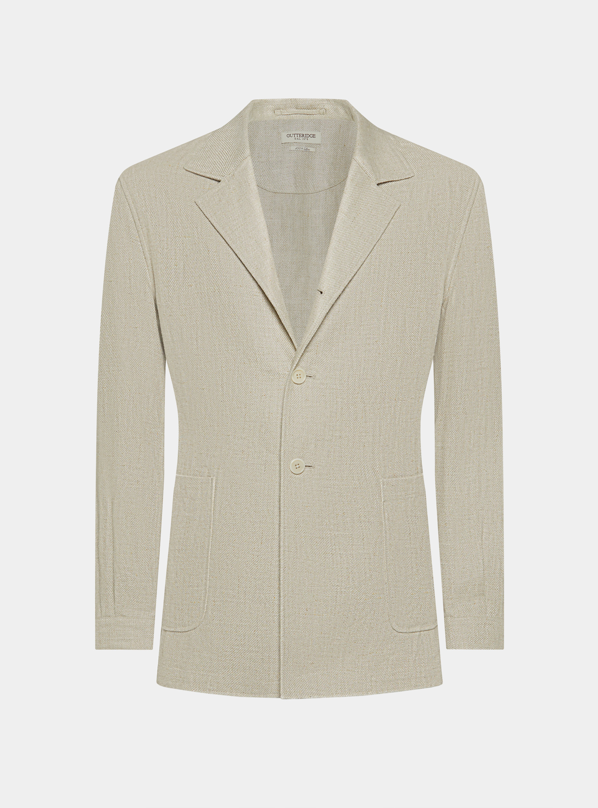 Linen twill shirt blazer, SAND