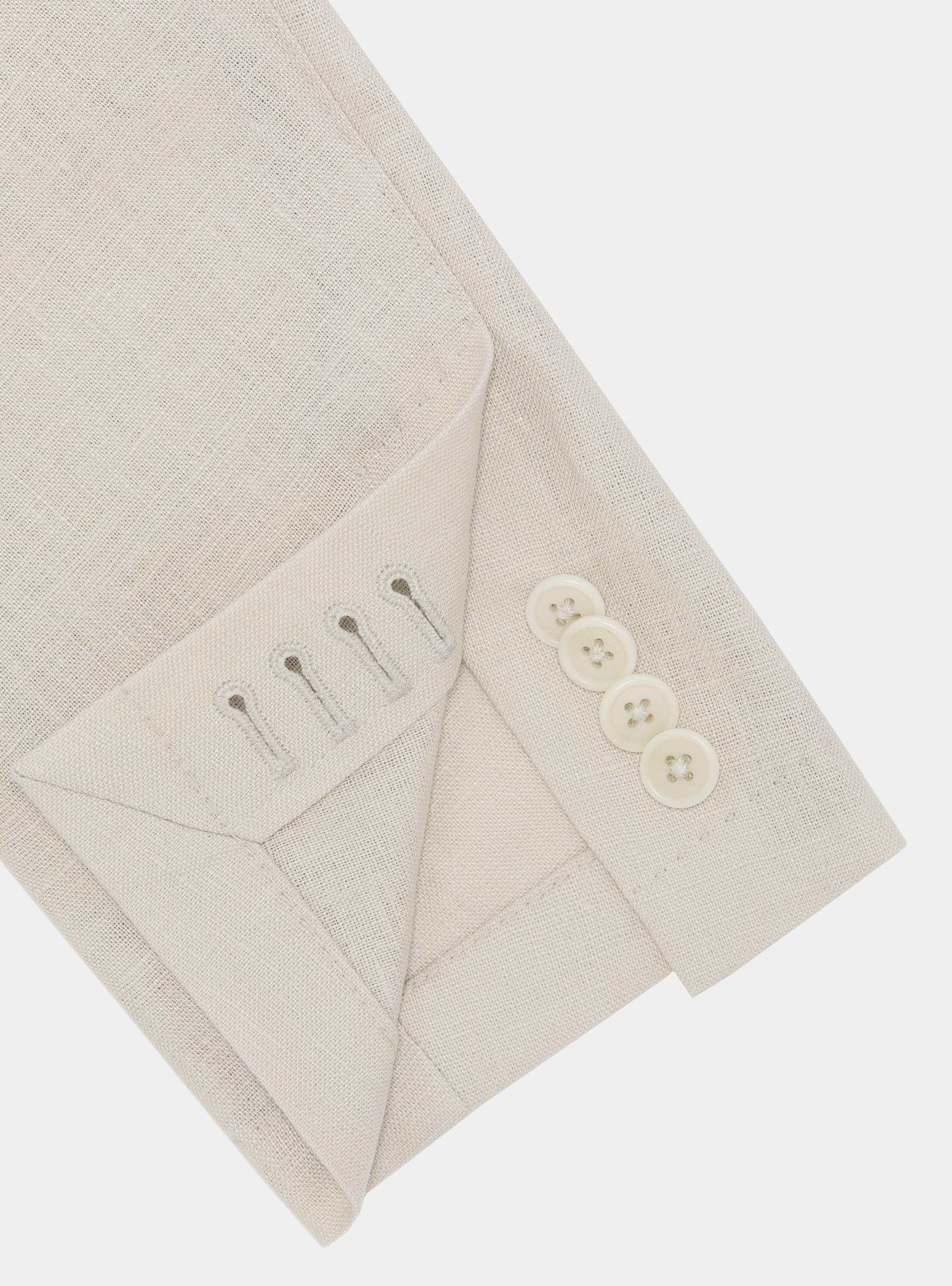 Pure linen suit blazer, ECRU