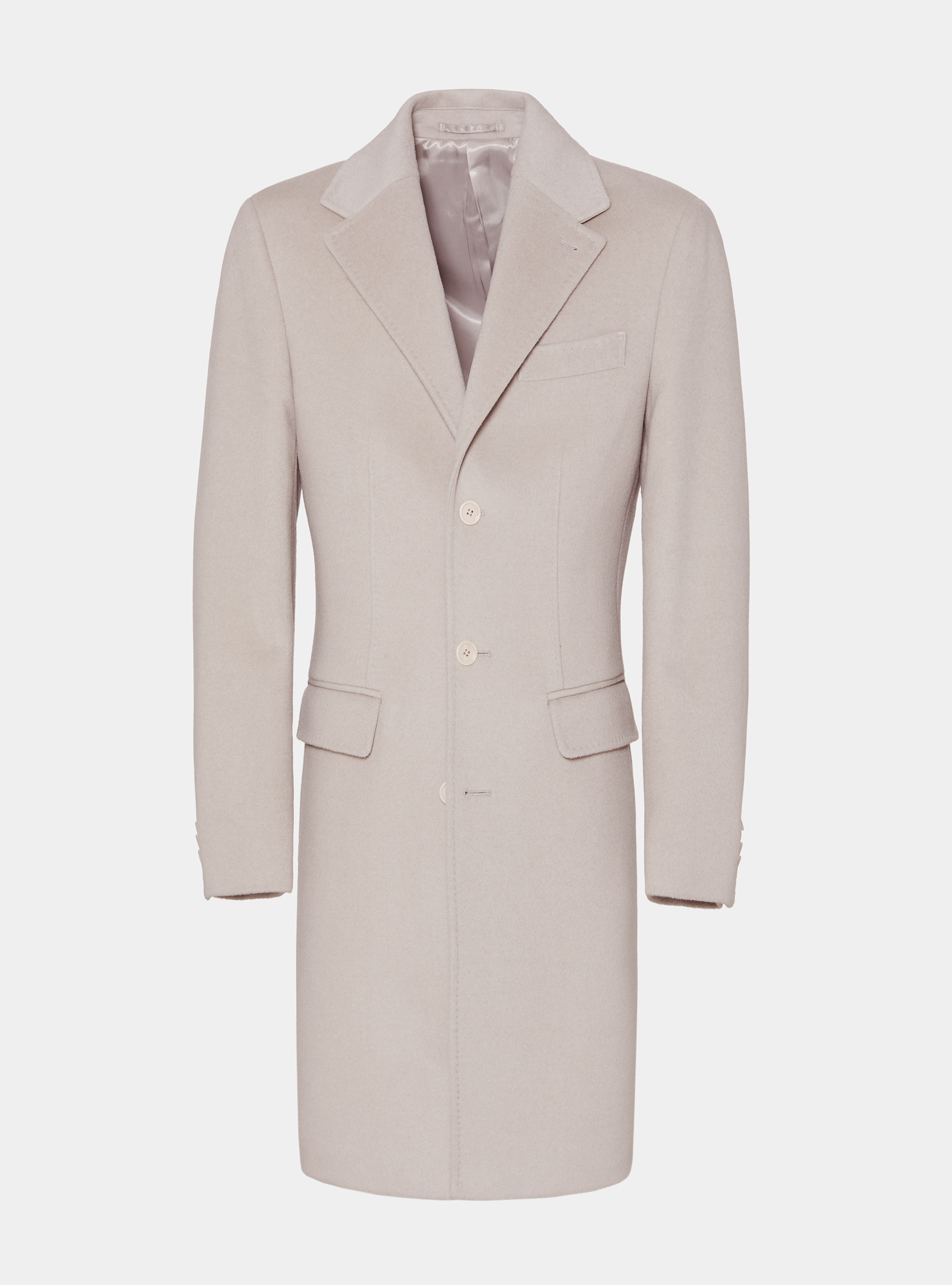Wool and cashmere coat, ECRU 0536C