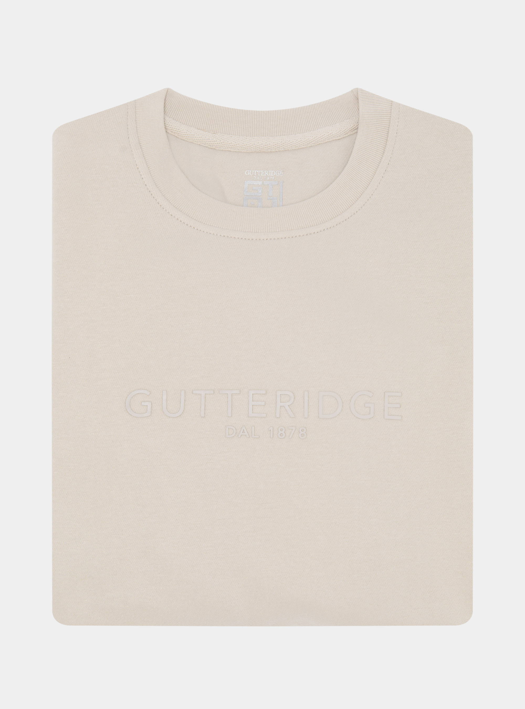 Sweatshirt &agrave; col rond avec logo, &Atilde; CRU