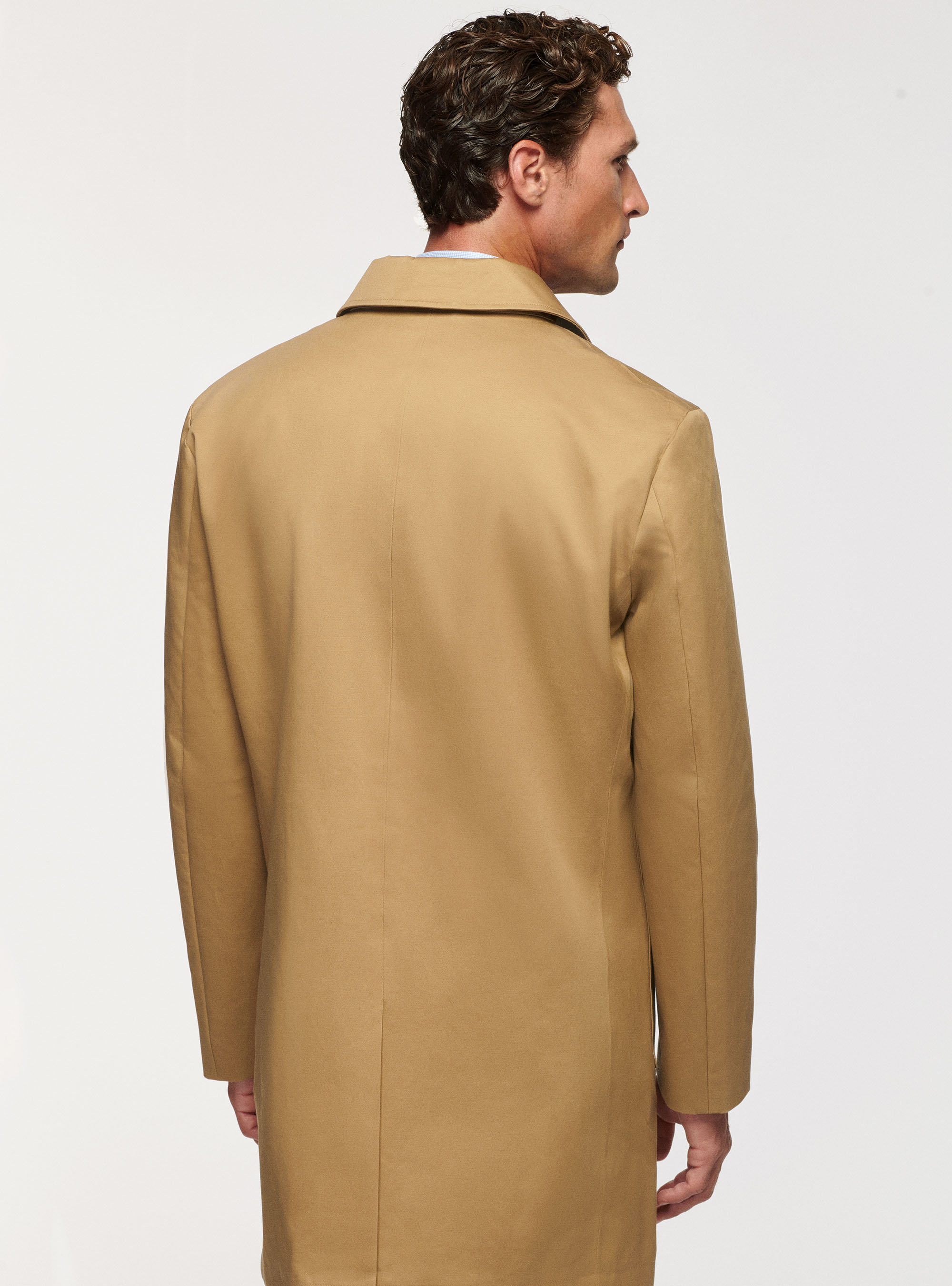 Cotton coat with large pockets, SAND
