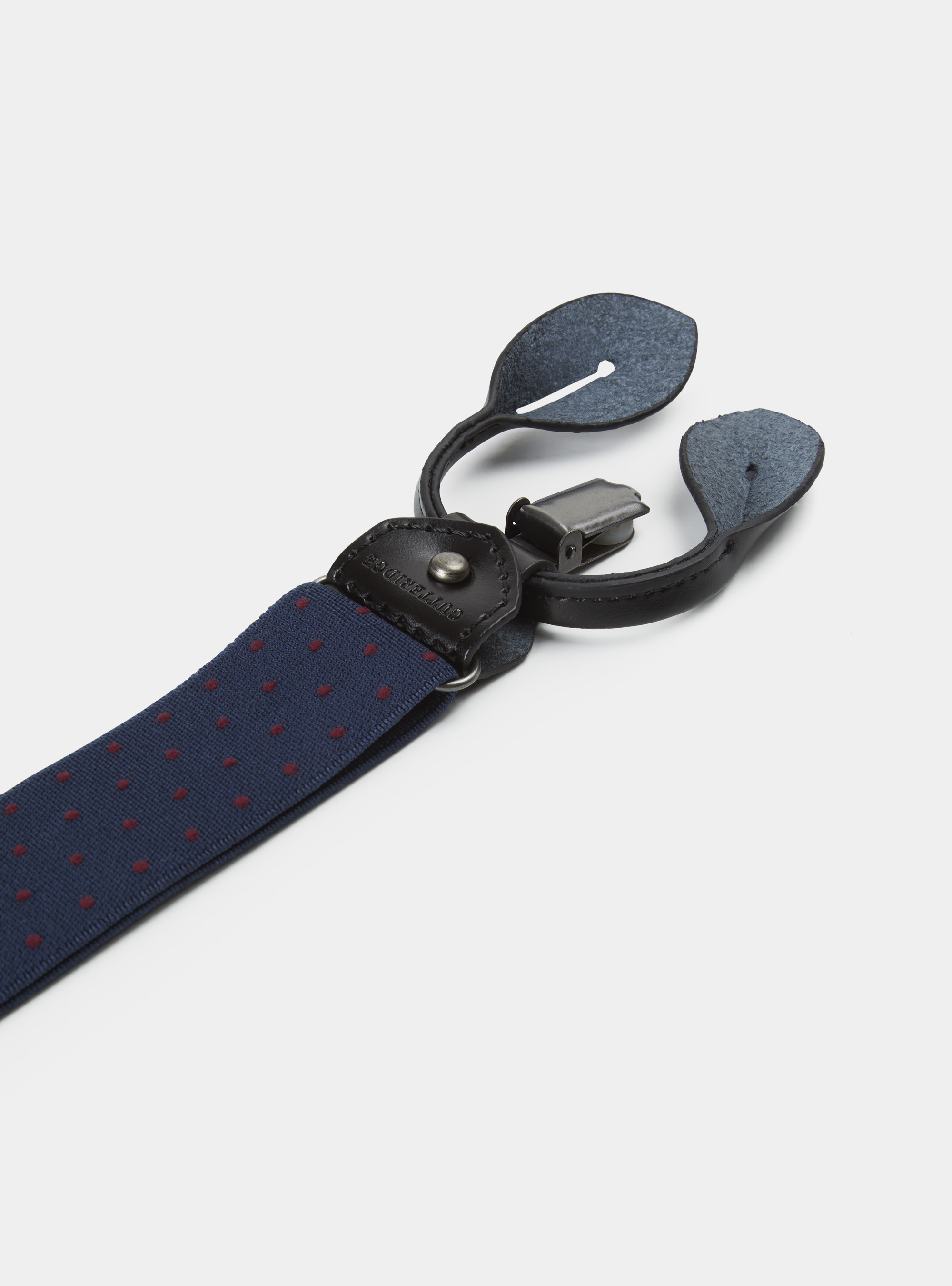 Micro polka dot braces, BORDEAUX