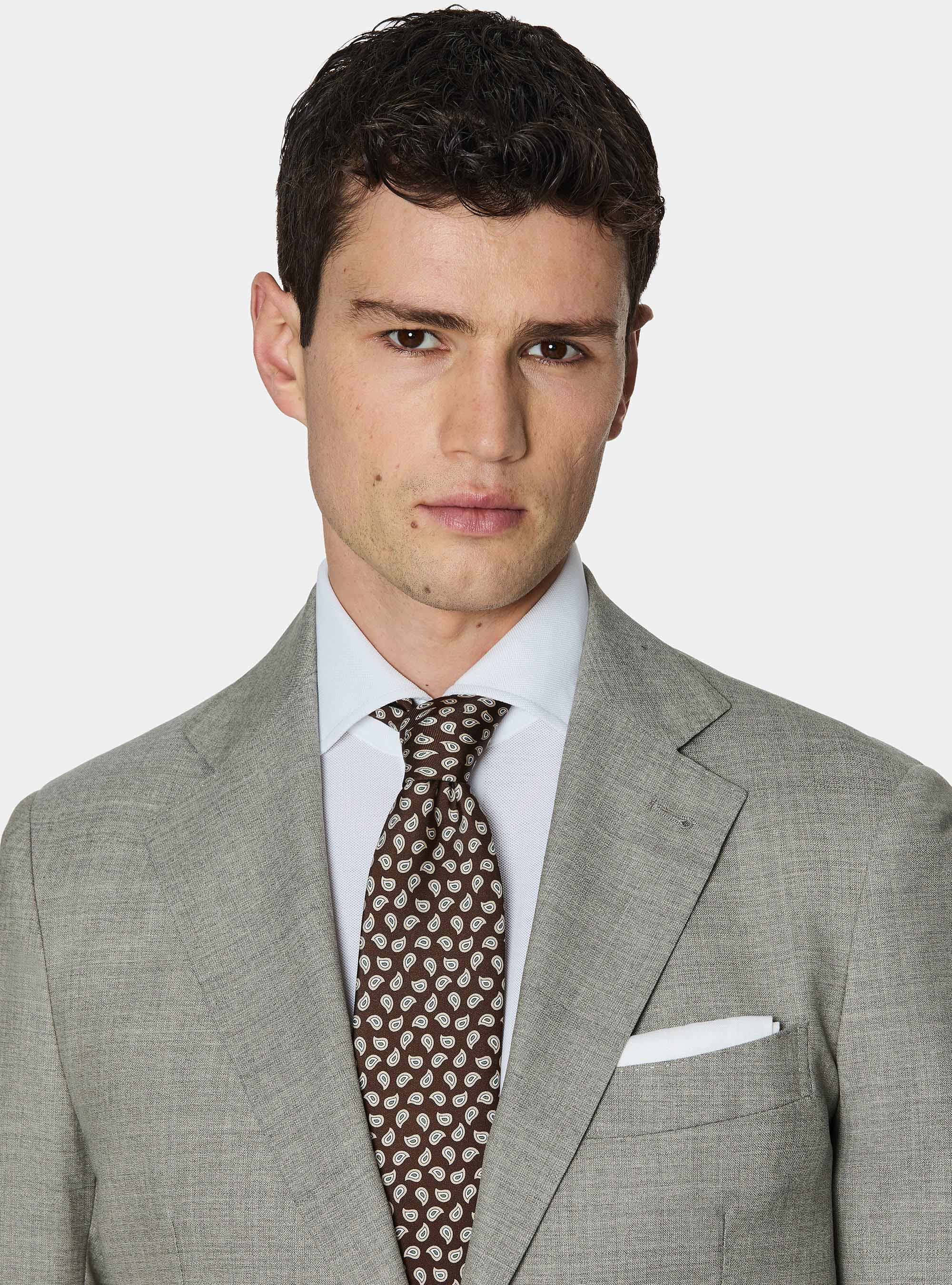 Vitale Barberis Canonico pure wool suit blazer, ECRU