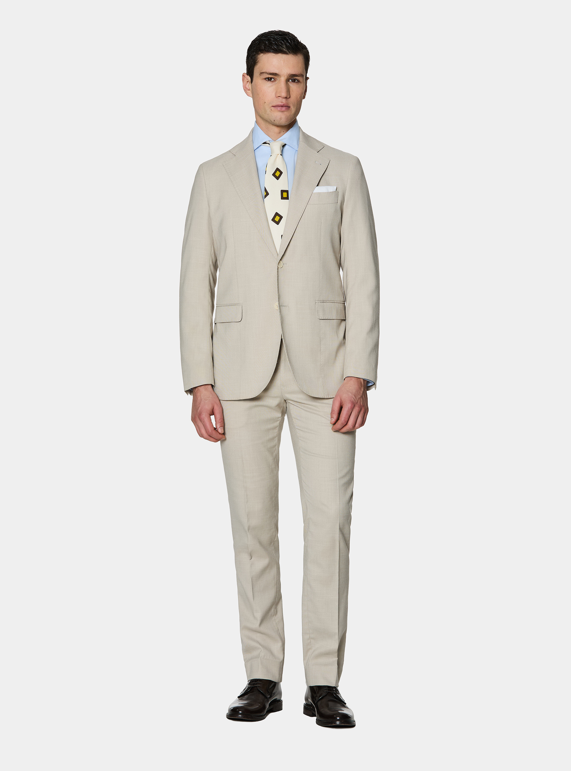 Hopsack fabric suit blazer, SAND