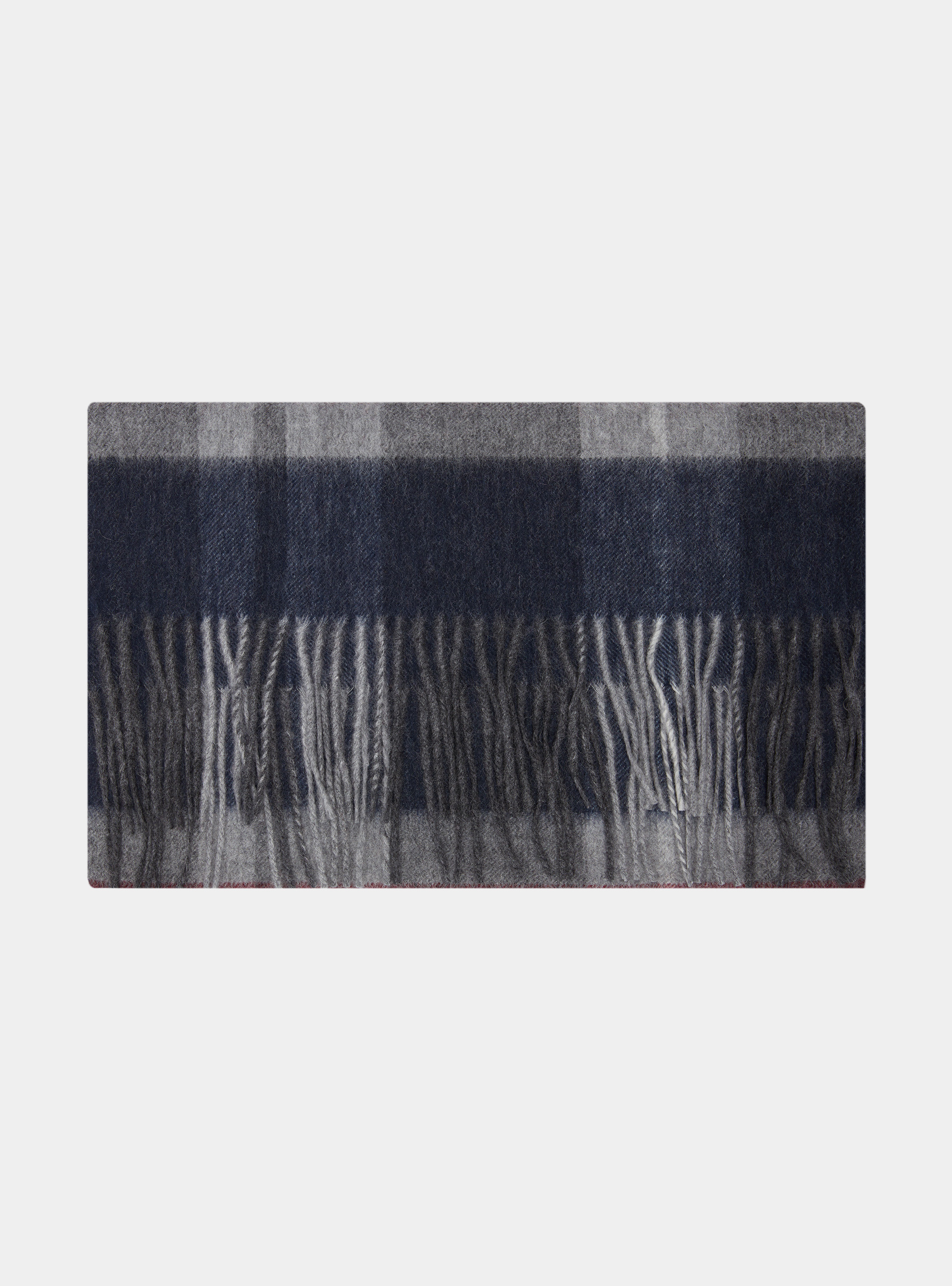 Sciarpa in lana a quadri, BLU NAVY