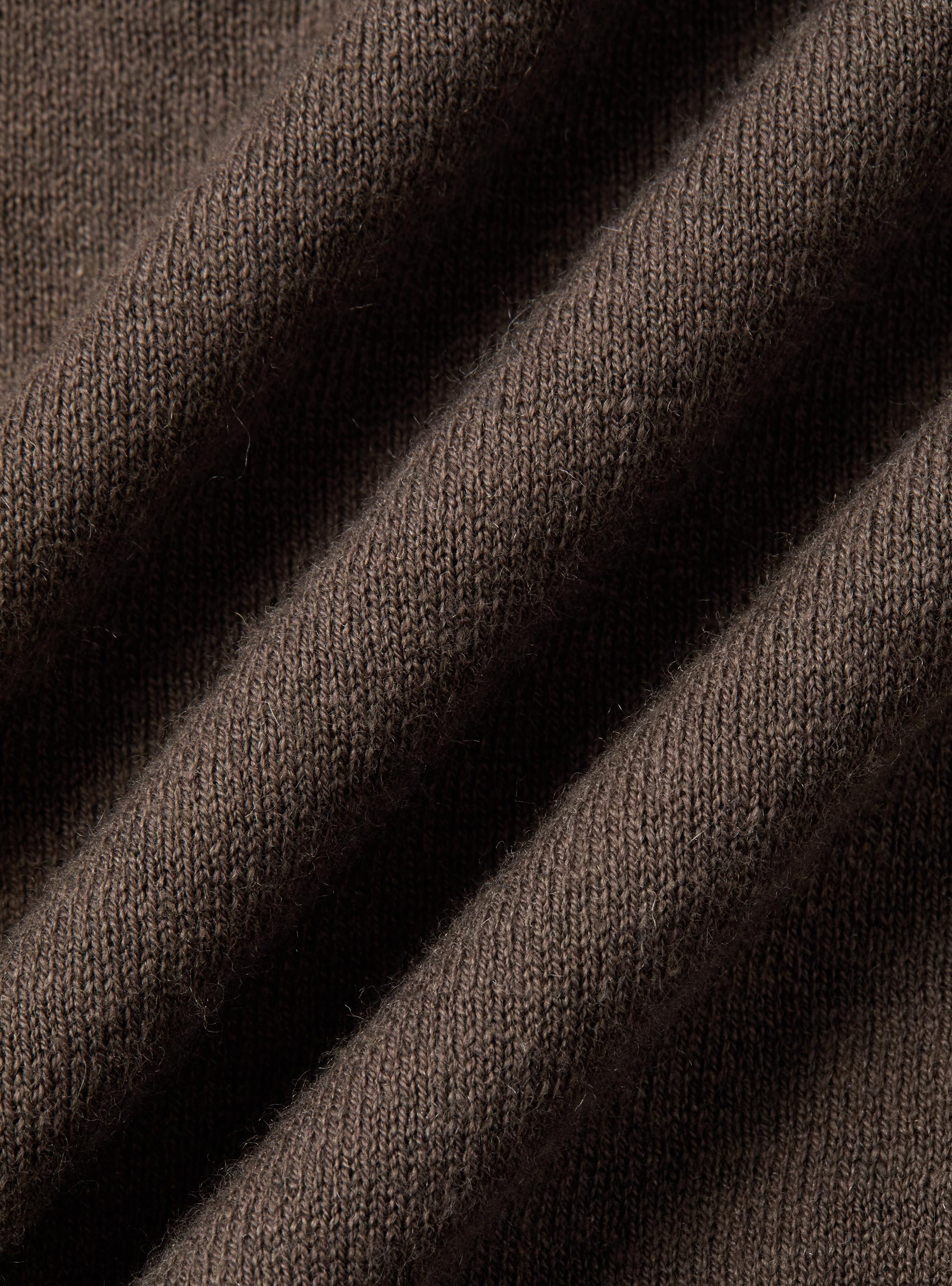 Cotton silk and cashmere crew neck sweater, BROWN