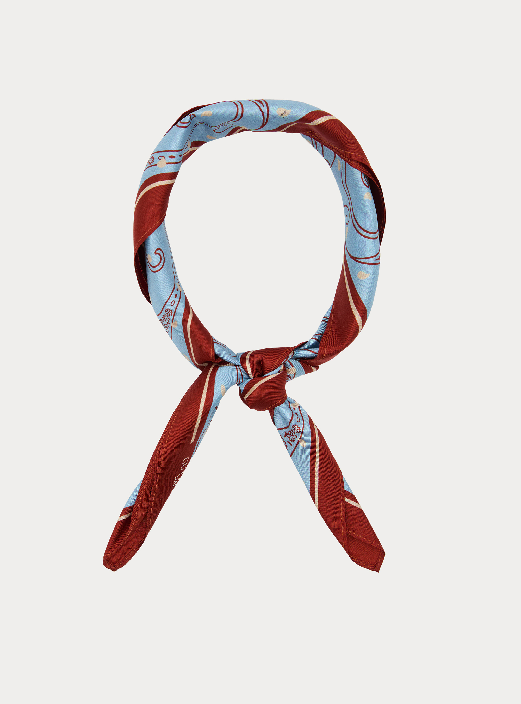 Seidentuch mit Paisley-Muster, AZZURRO 0282C