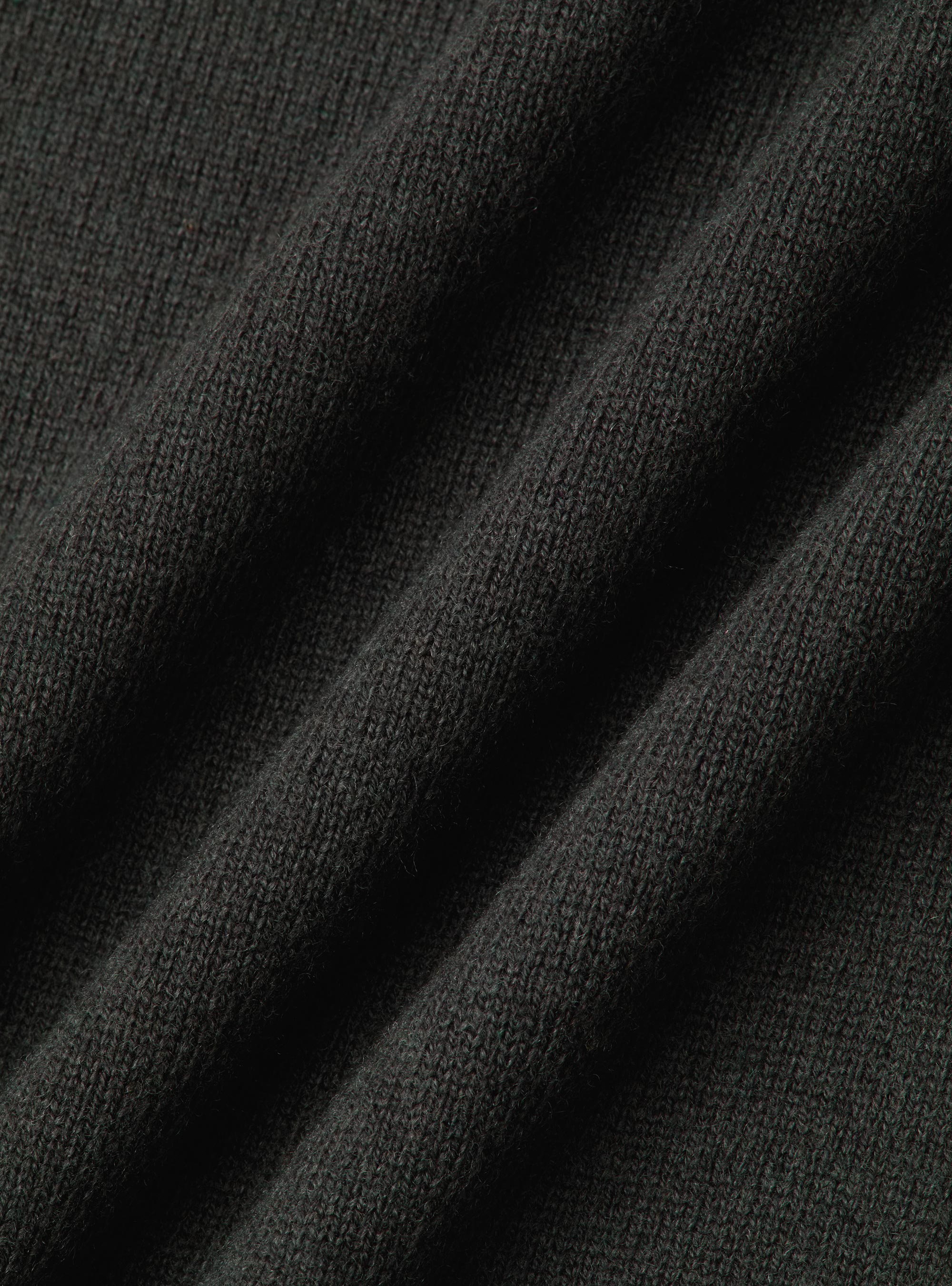 Maglia mezza zip con toppe in misto lana, MILITARE 0609C