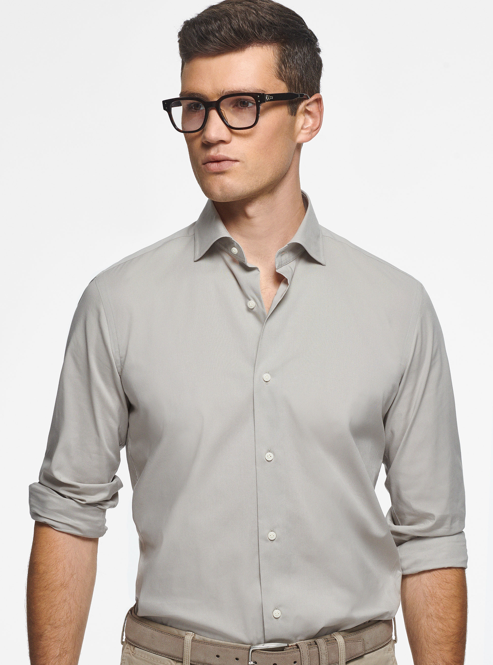 Stretch poplin shirt, PERLA 0178C