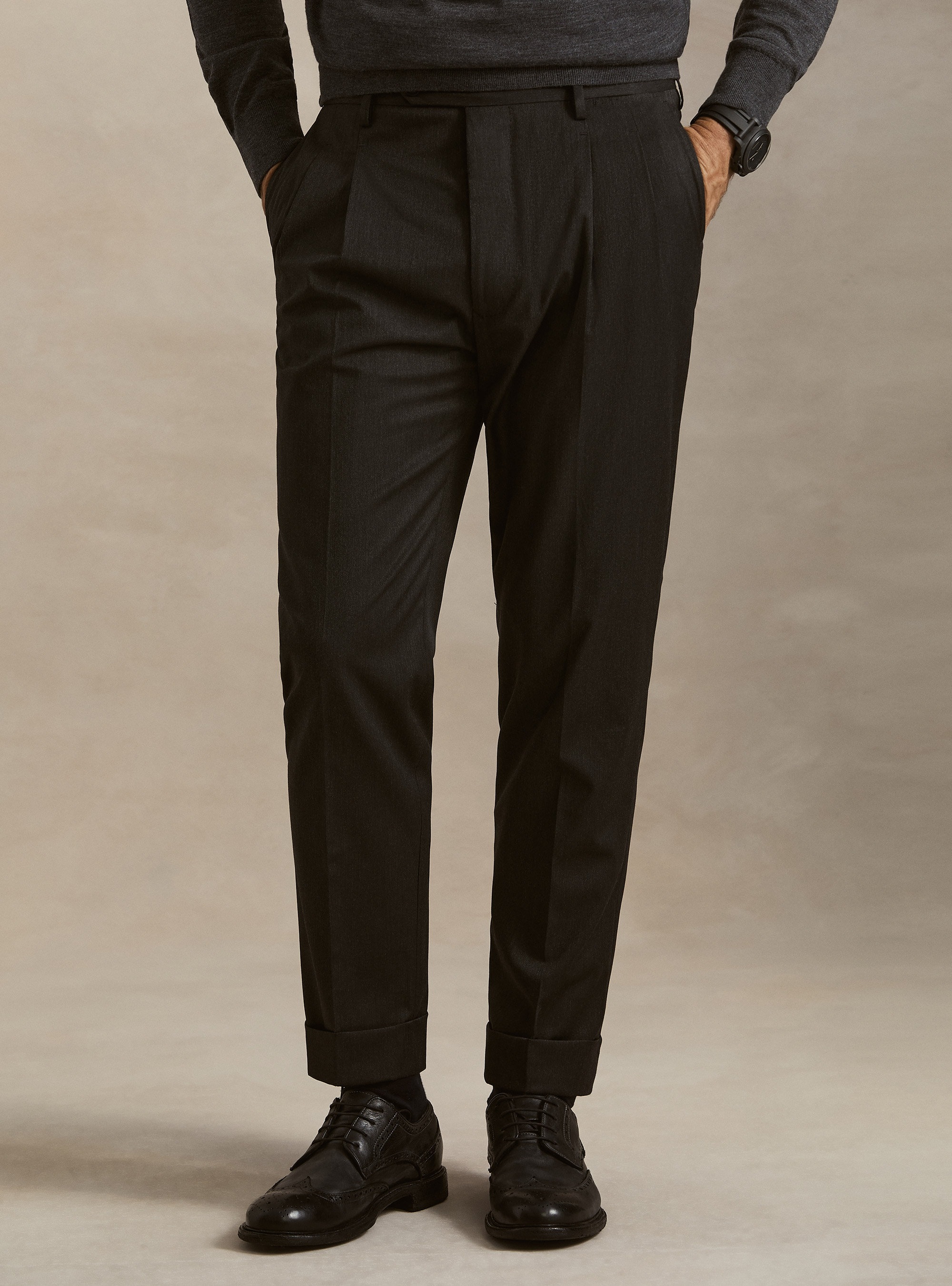 Tailored trousers, ASPHALT GREY