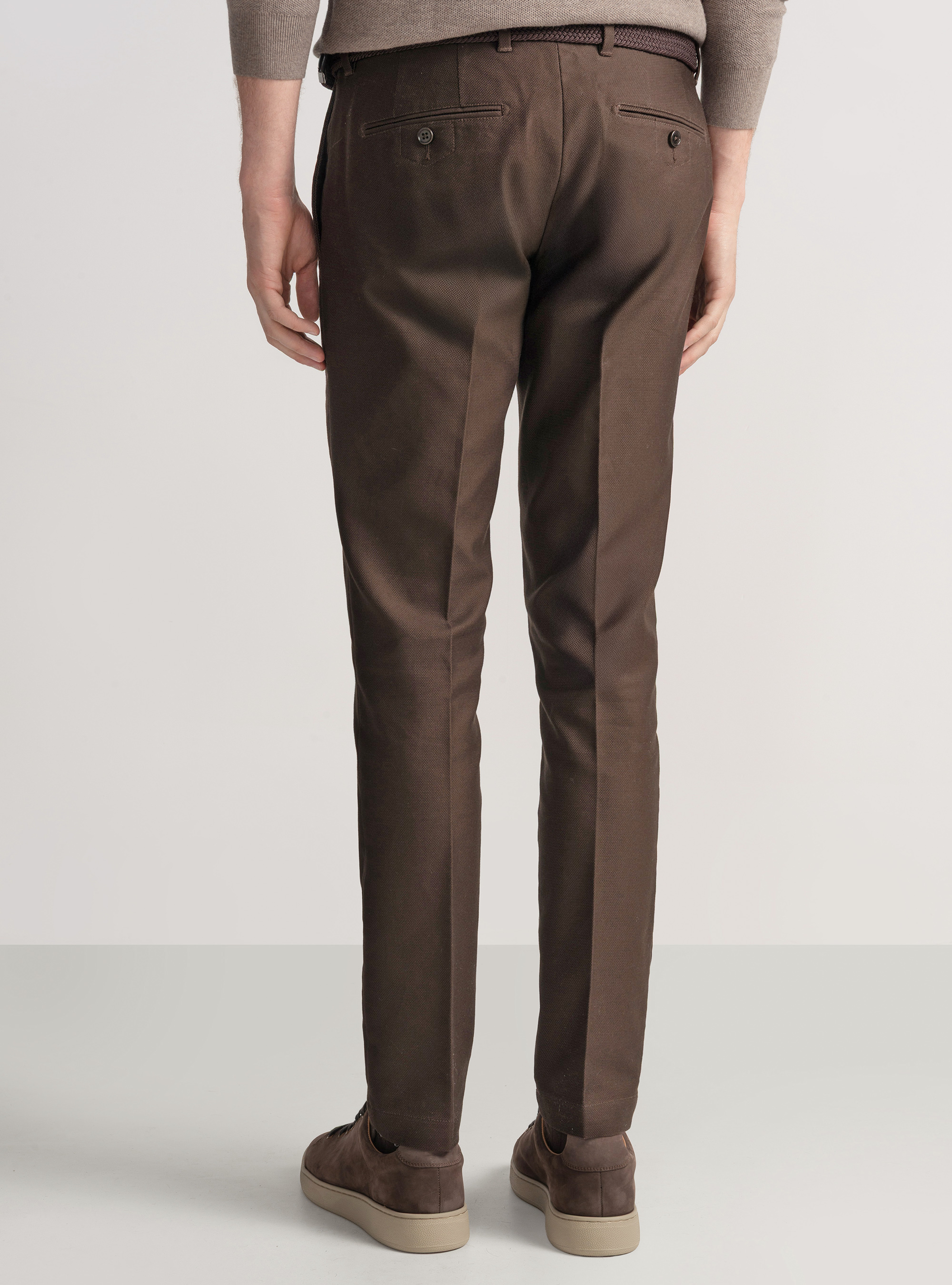 Pantal&oacute;n chino slim fit de algod&oacute;n reforzado, MARRON