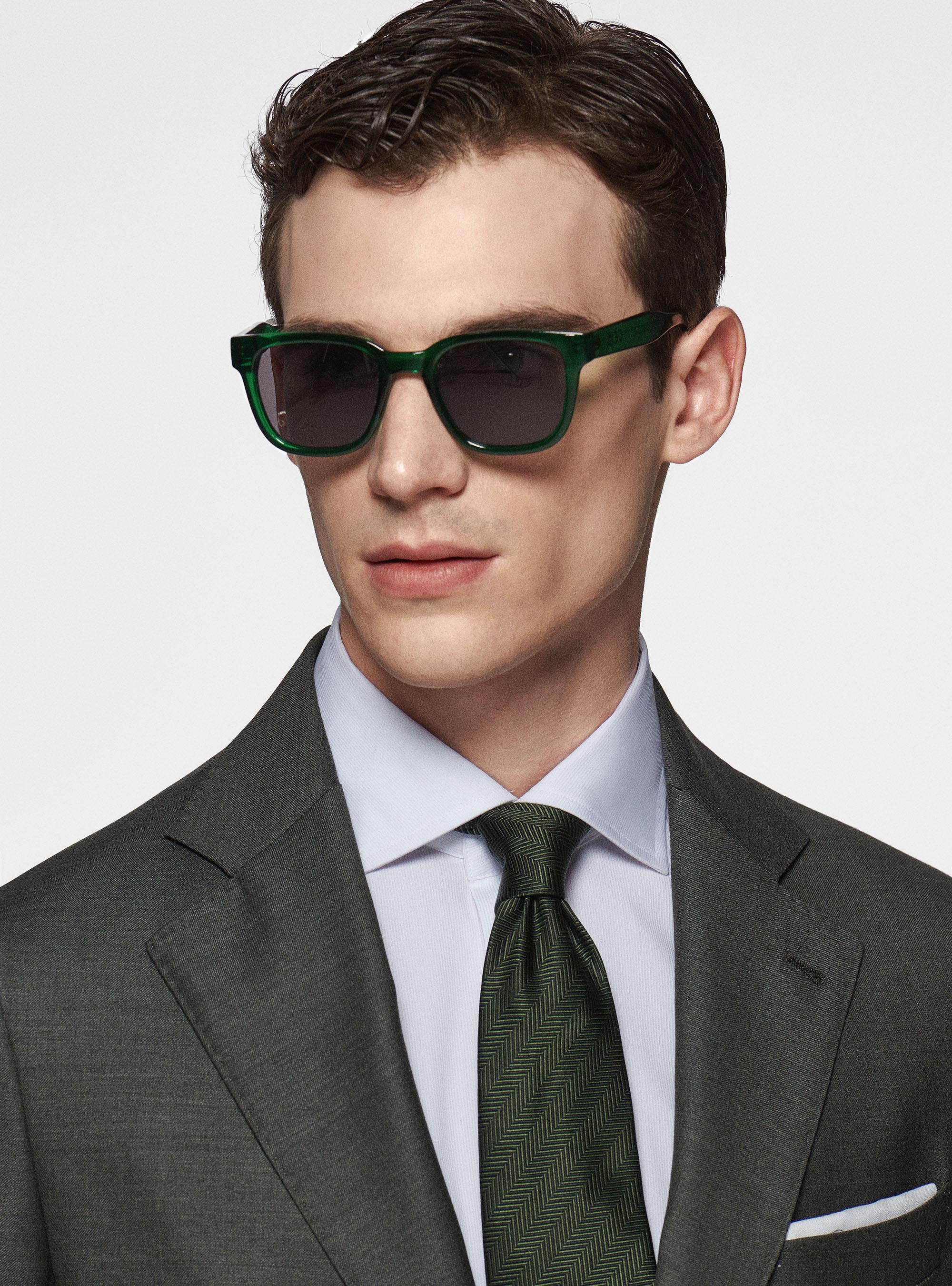 Pure 110's superfine wool blazer, GREEN