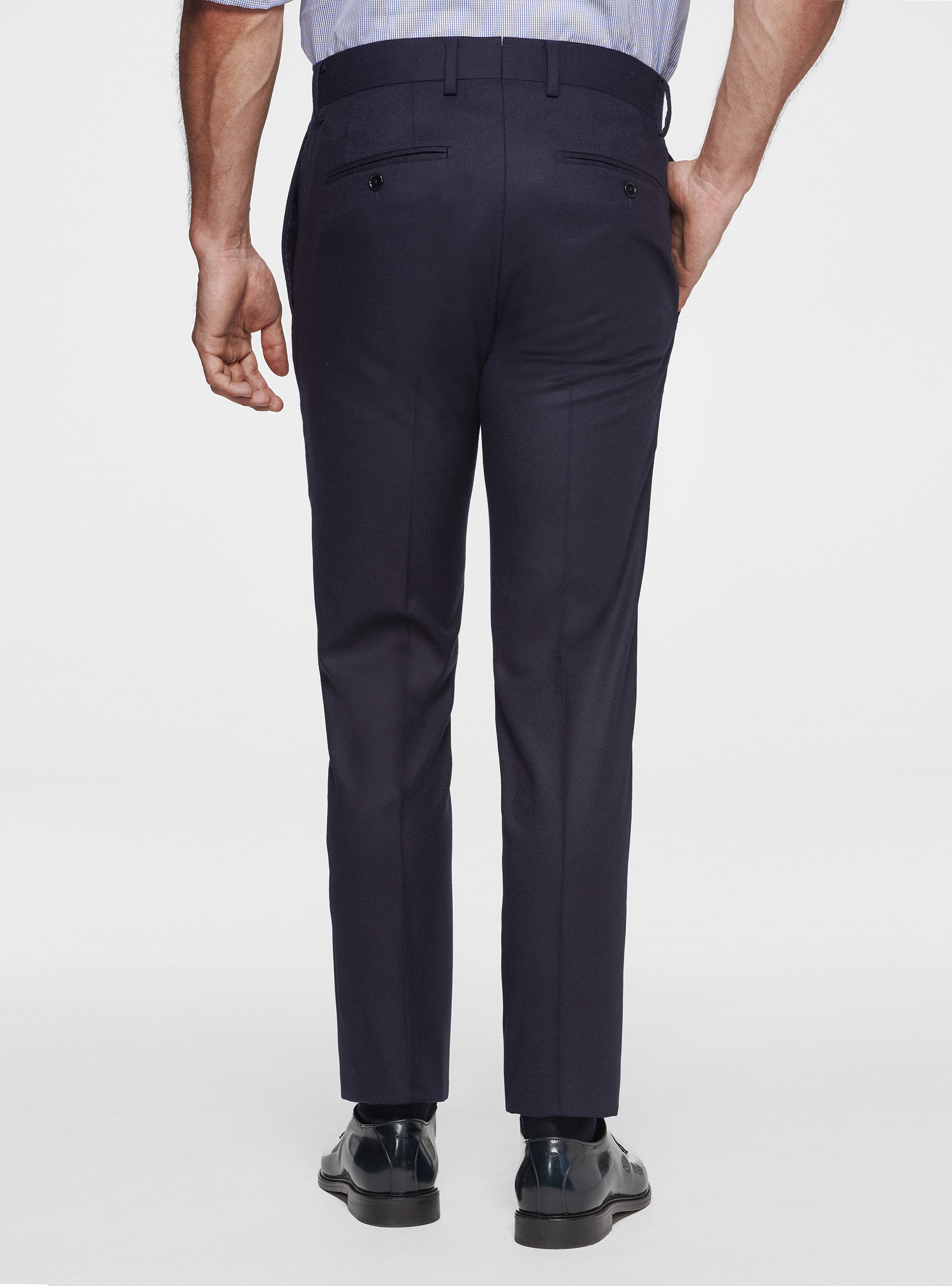 Vitale Barberis Canonico flannel trousers, NAVY BLUE
