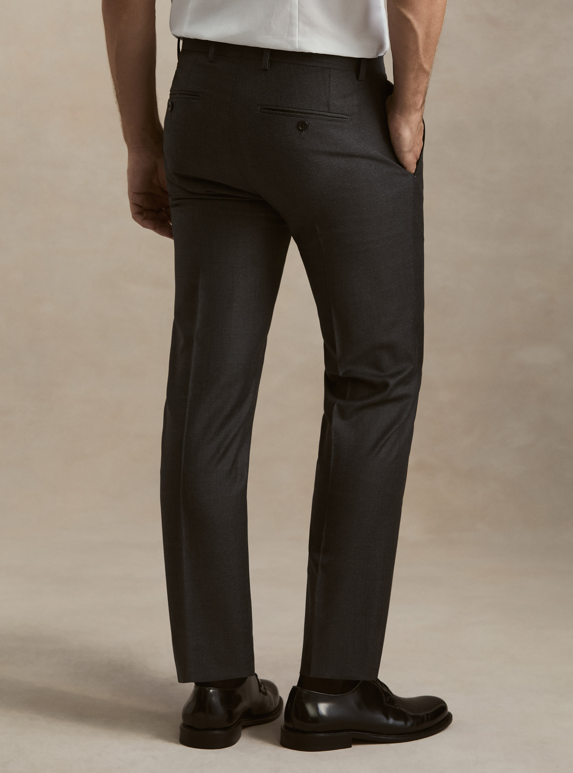 Pantalones de traje de pura lana de Vitale Barberis Canonico, GRIS MARENGO