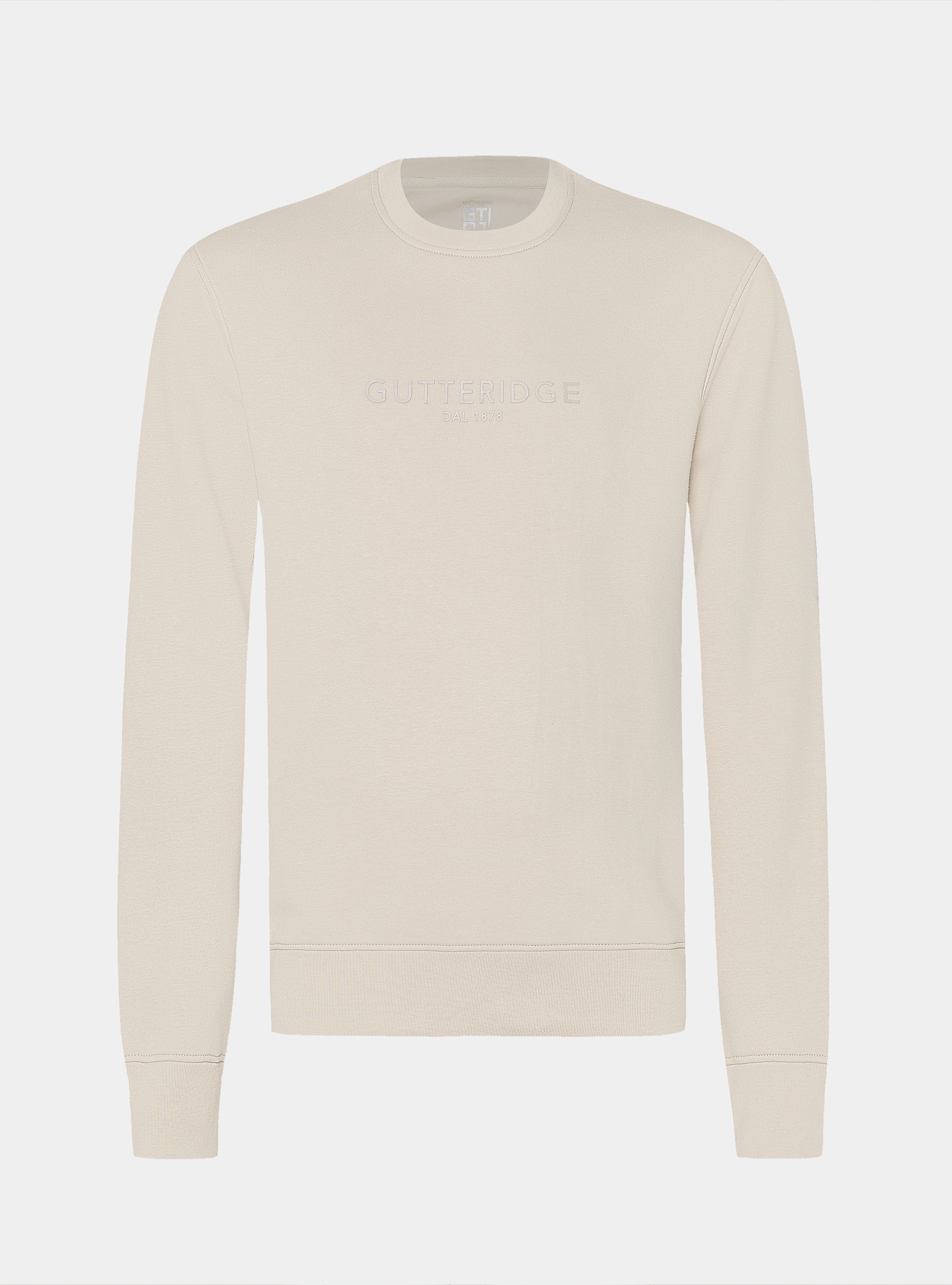Sweatshirt &agrave; col rond avec logo, &Atilde; CRU