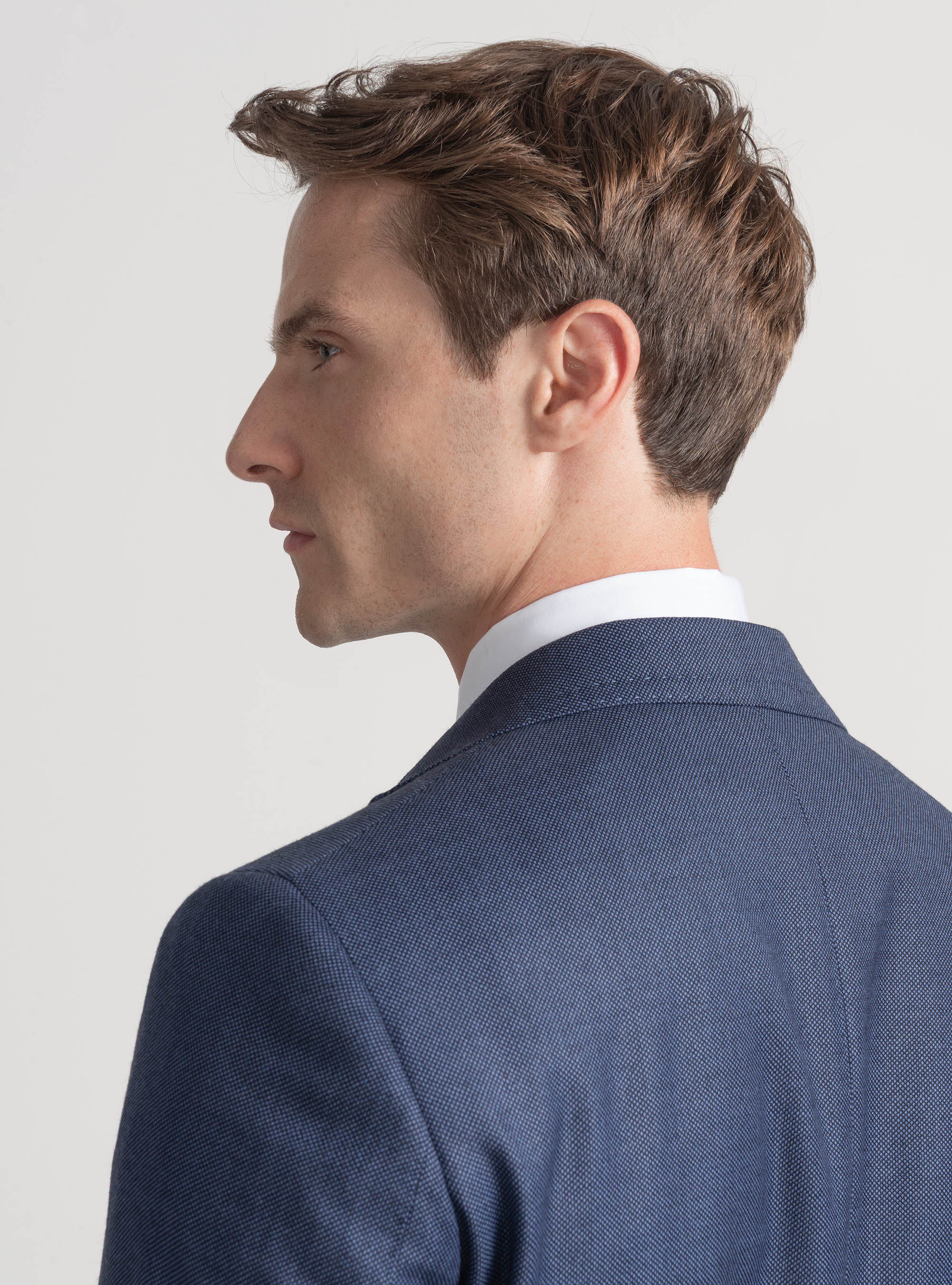 Giacca per abito in lana occhio di pernice Vitale Barberis Canonico, INCHIOSTRO