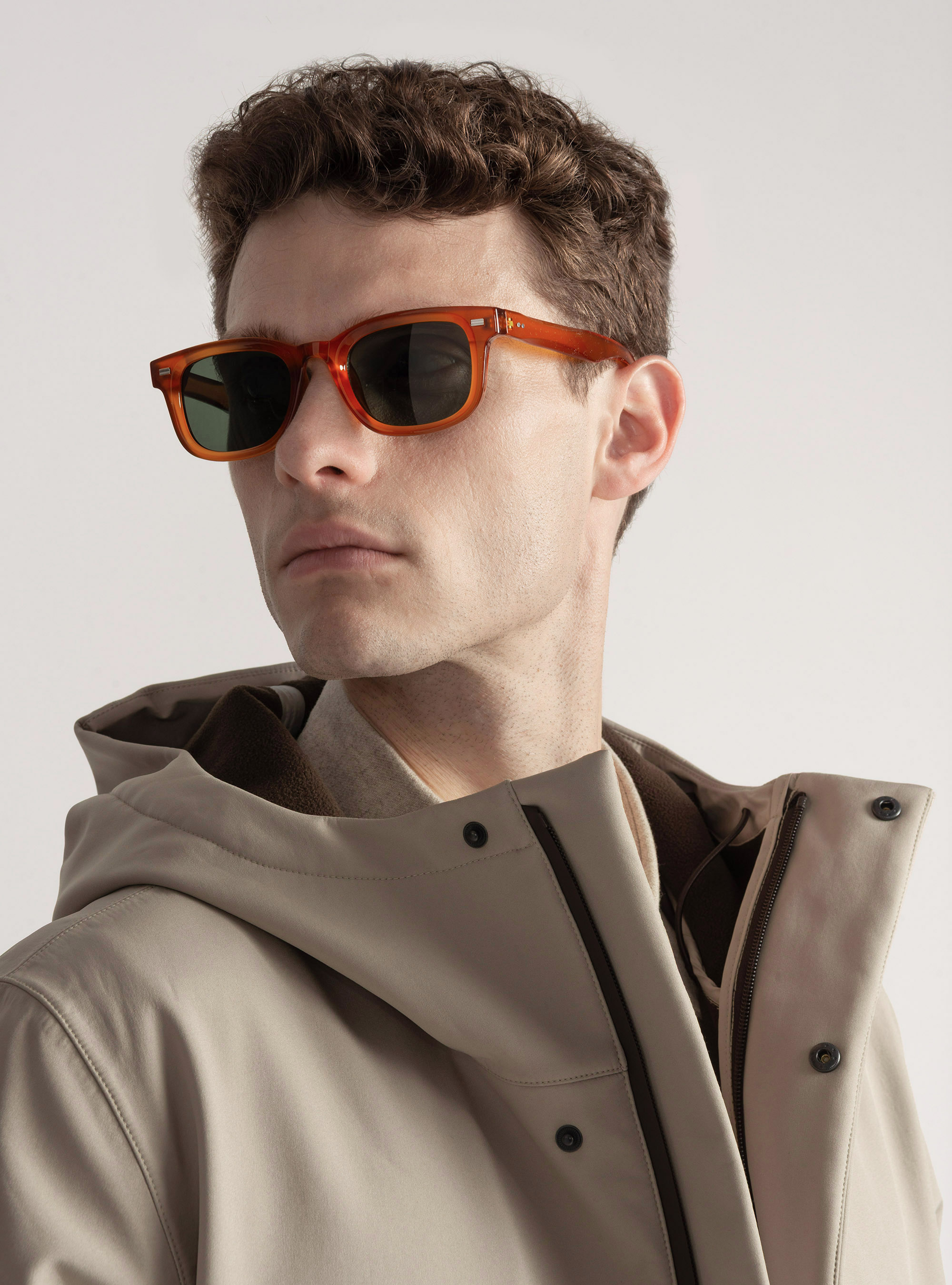 Blouson technique longue avec capuche, SABLE