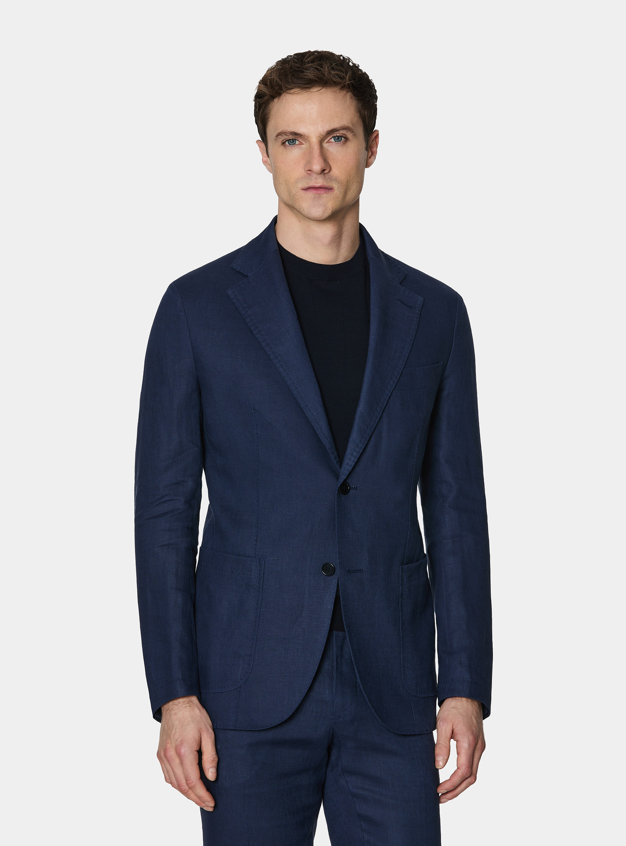 Giacca abito in puro lino, BLU