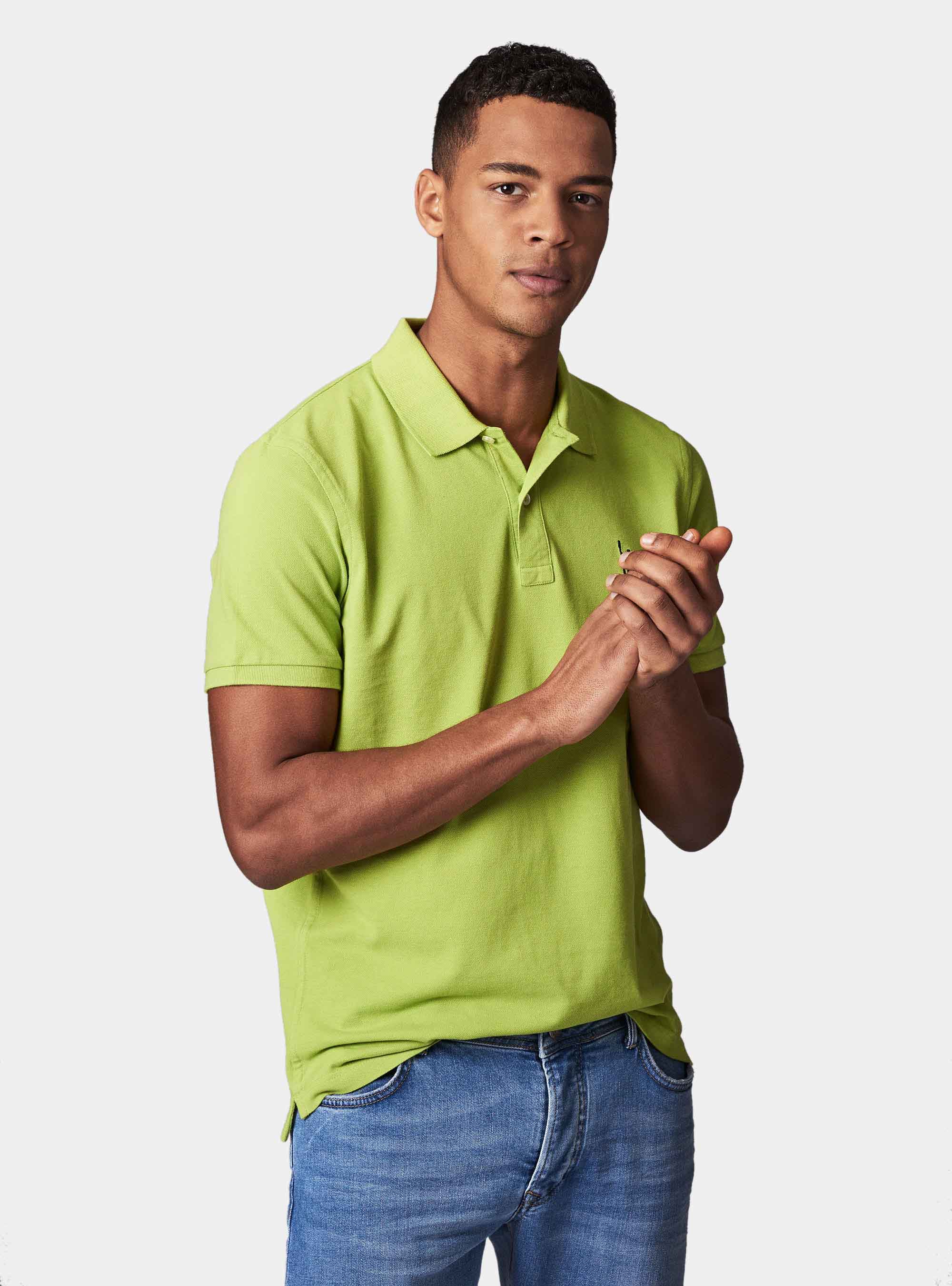 Basic piquet polo, GREEN