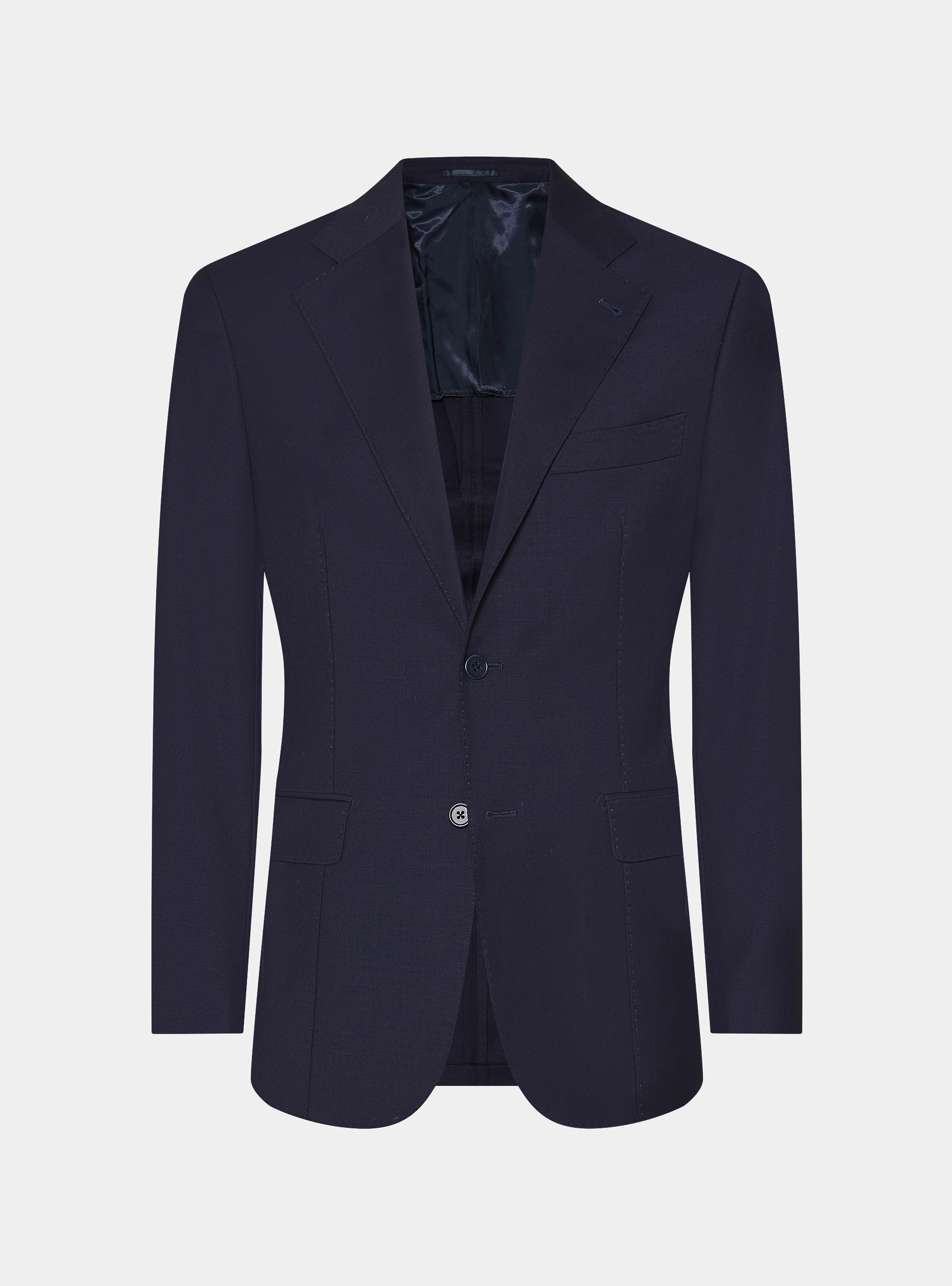 Suit blazer in pure superfine 120's wool, NAVY BLUE