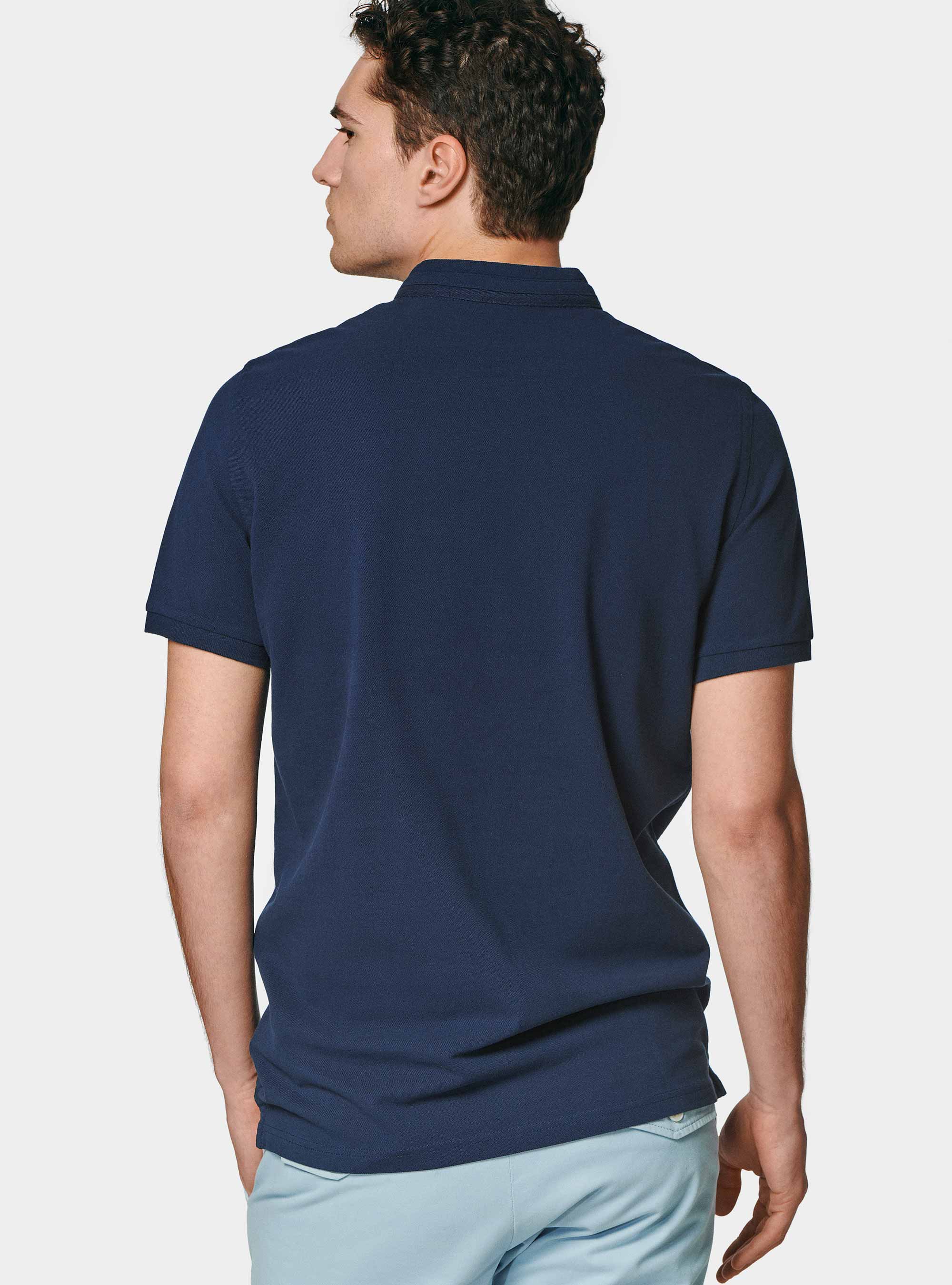 Polo coreana in piquet, BLU