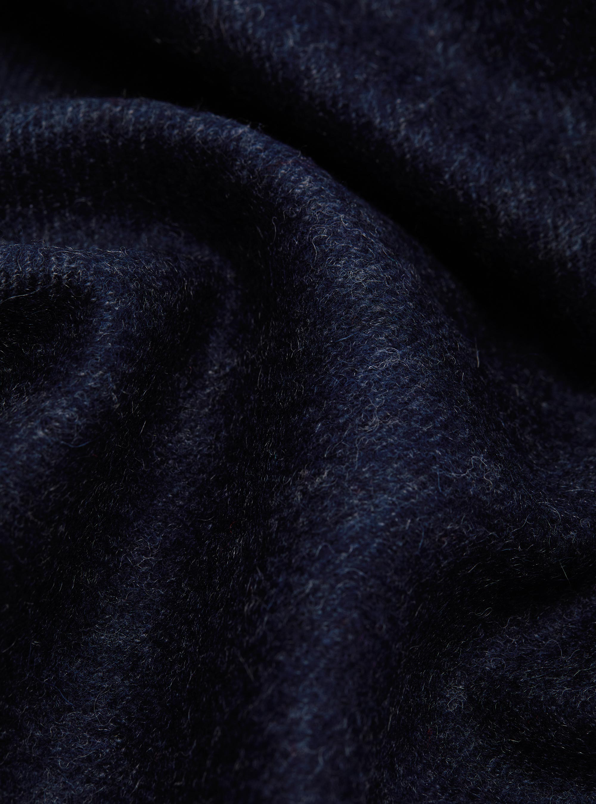 Sciarpa double face in lana e cashmere, BLU NAVY