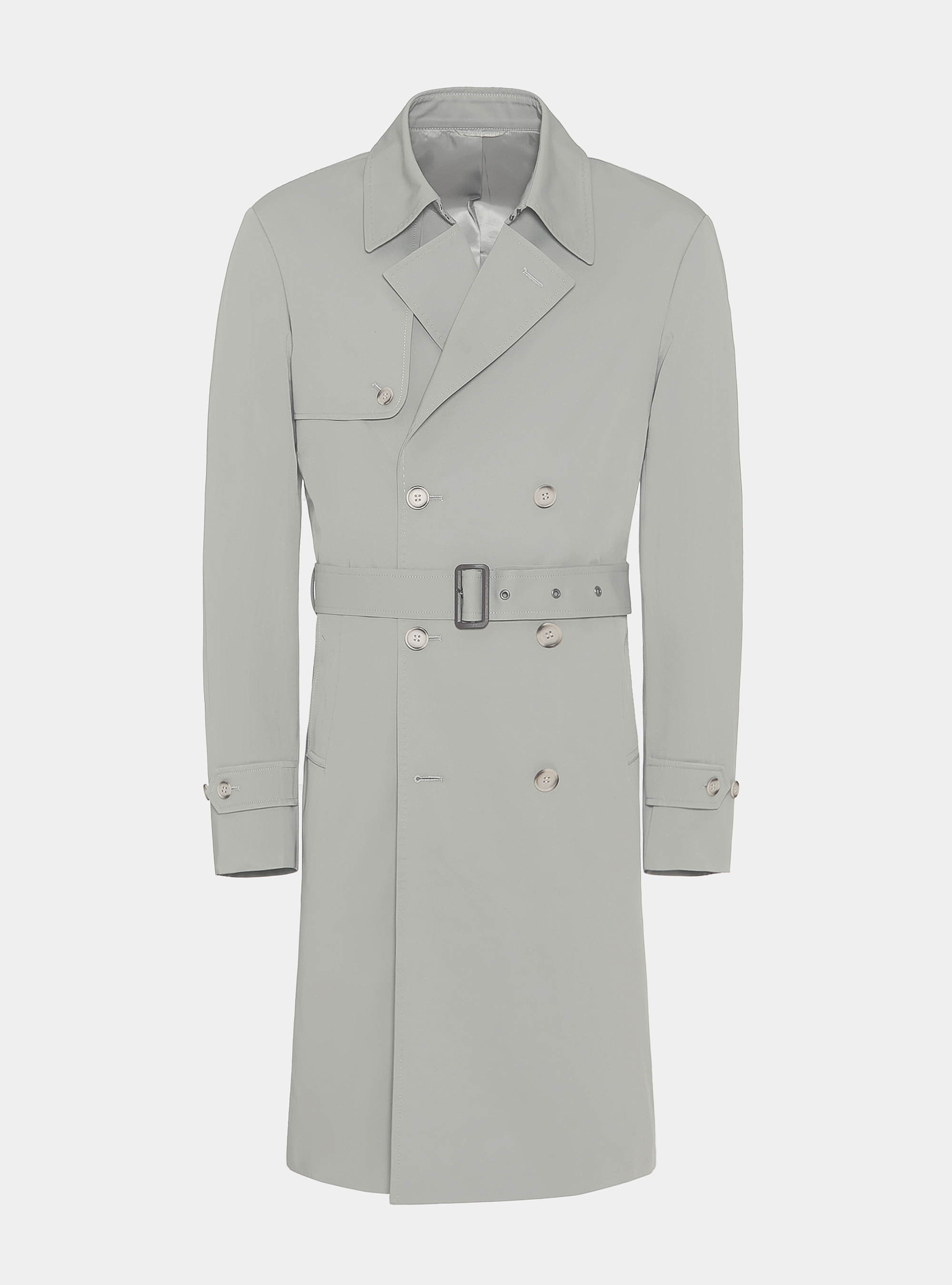 Trench in twill di cotone, SALVIA 0602C