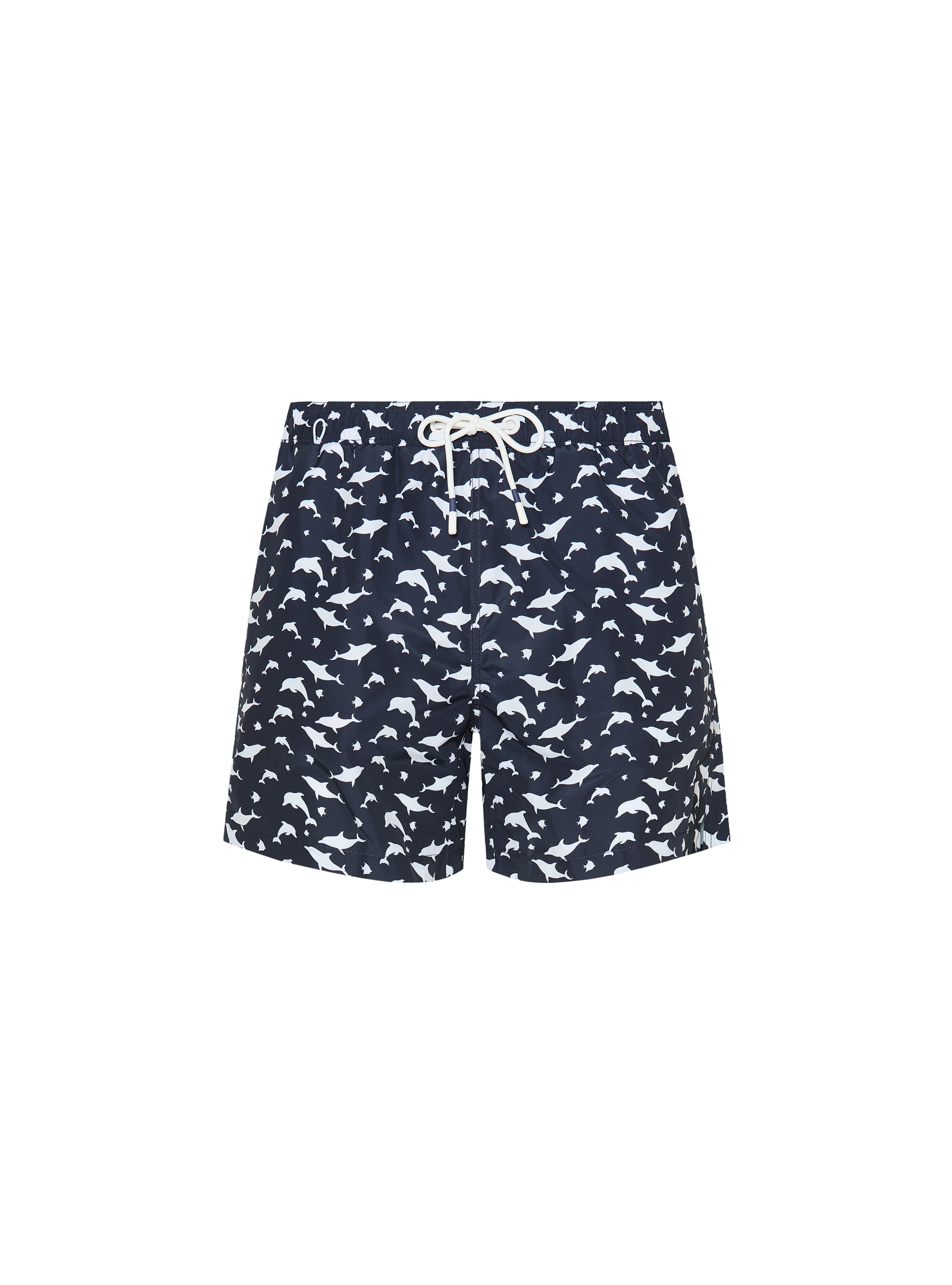 Fish print swimwear, NAVY BLUE