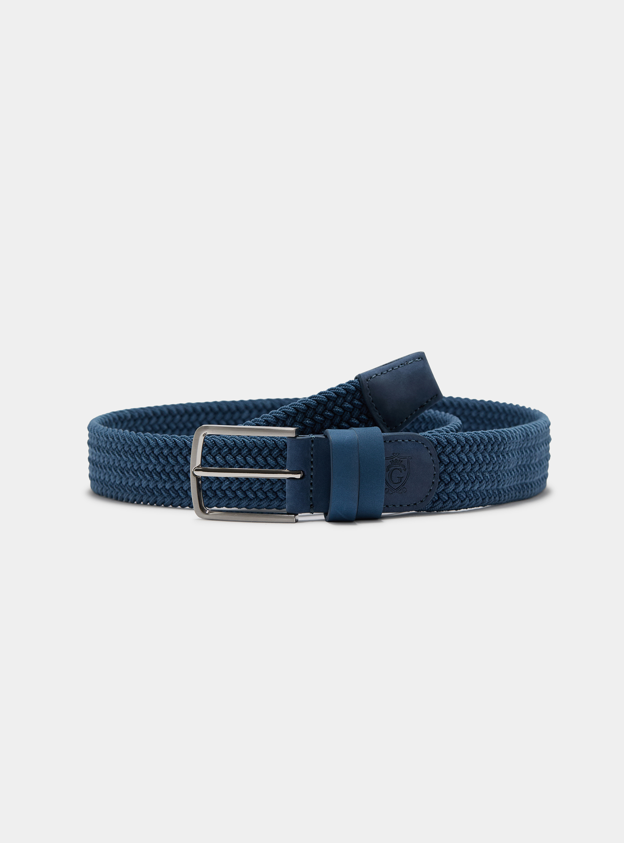 Elastic braided belt, LIGHT BLUE
