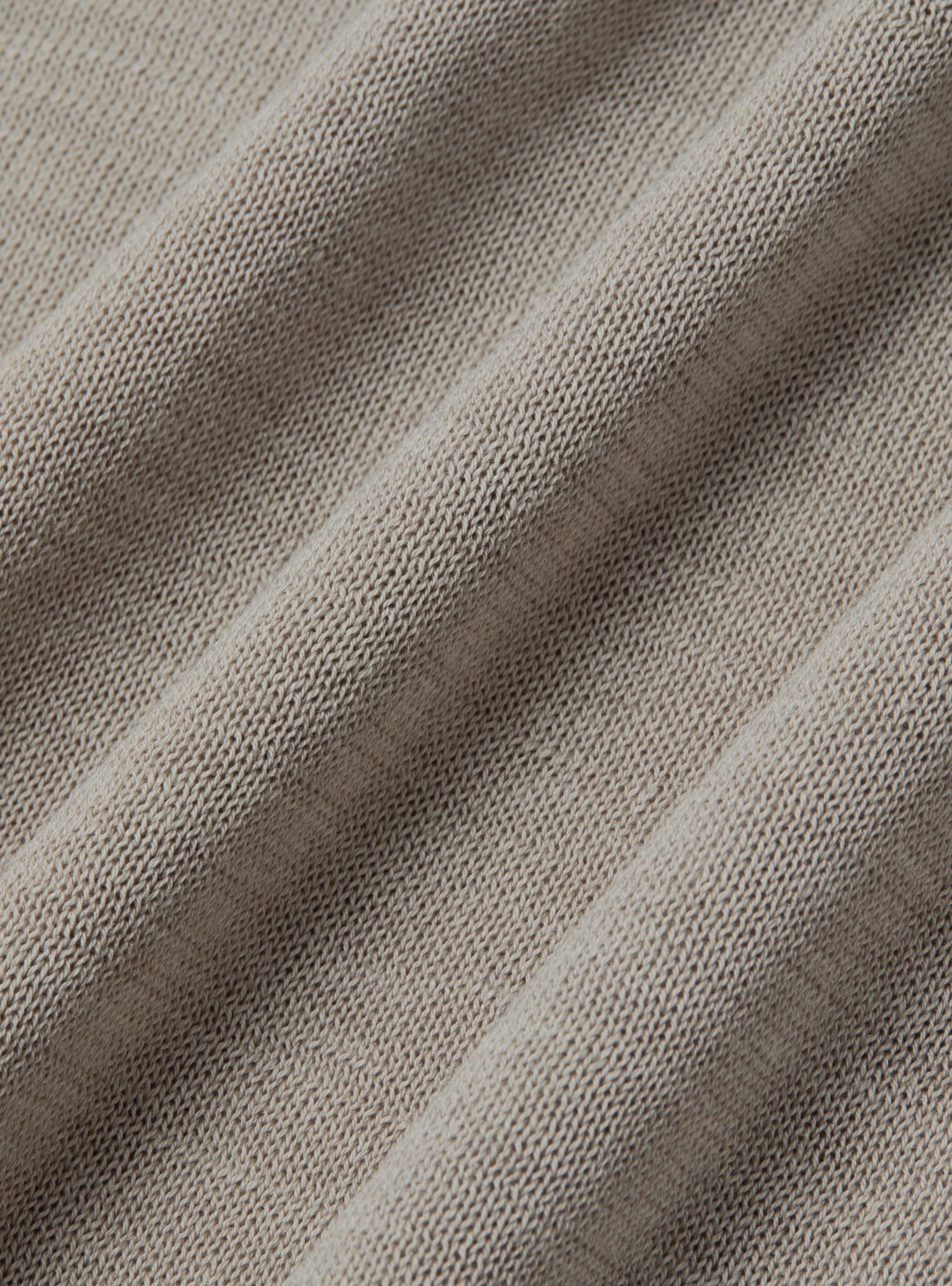 Extra-fine cotton knit polo shirt, SAND