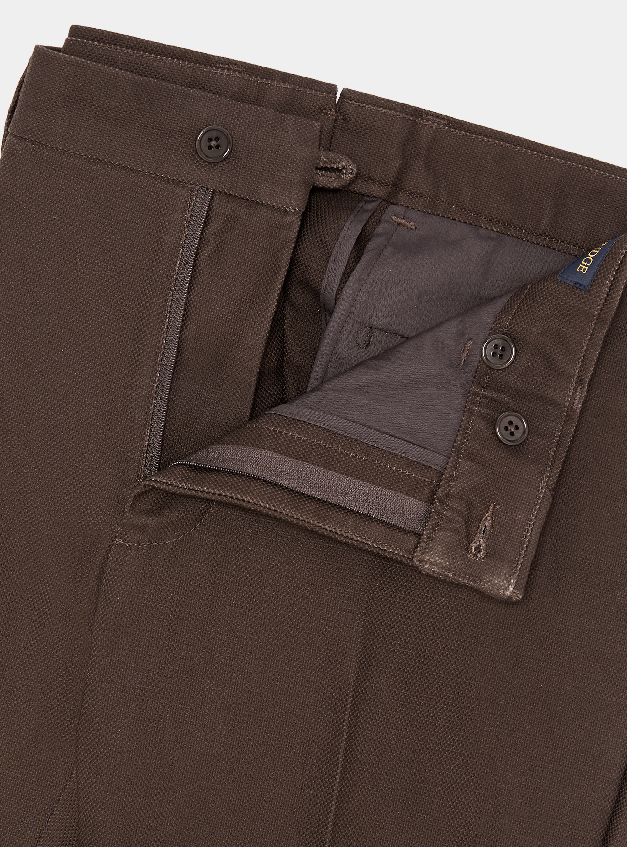 Pantal&oacute;n chino slim fit de algod&oacute;n reforzado, MARRON
