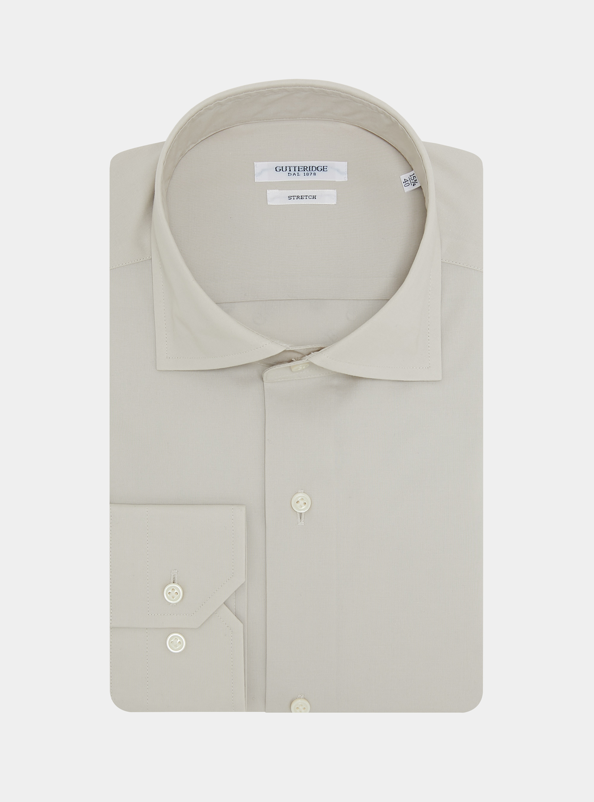 Stretch poplin shirt, ECRU