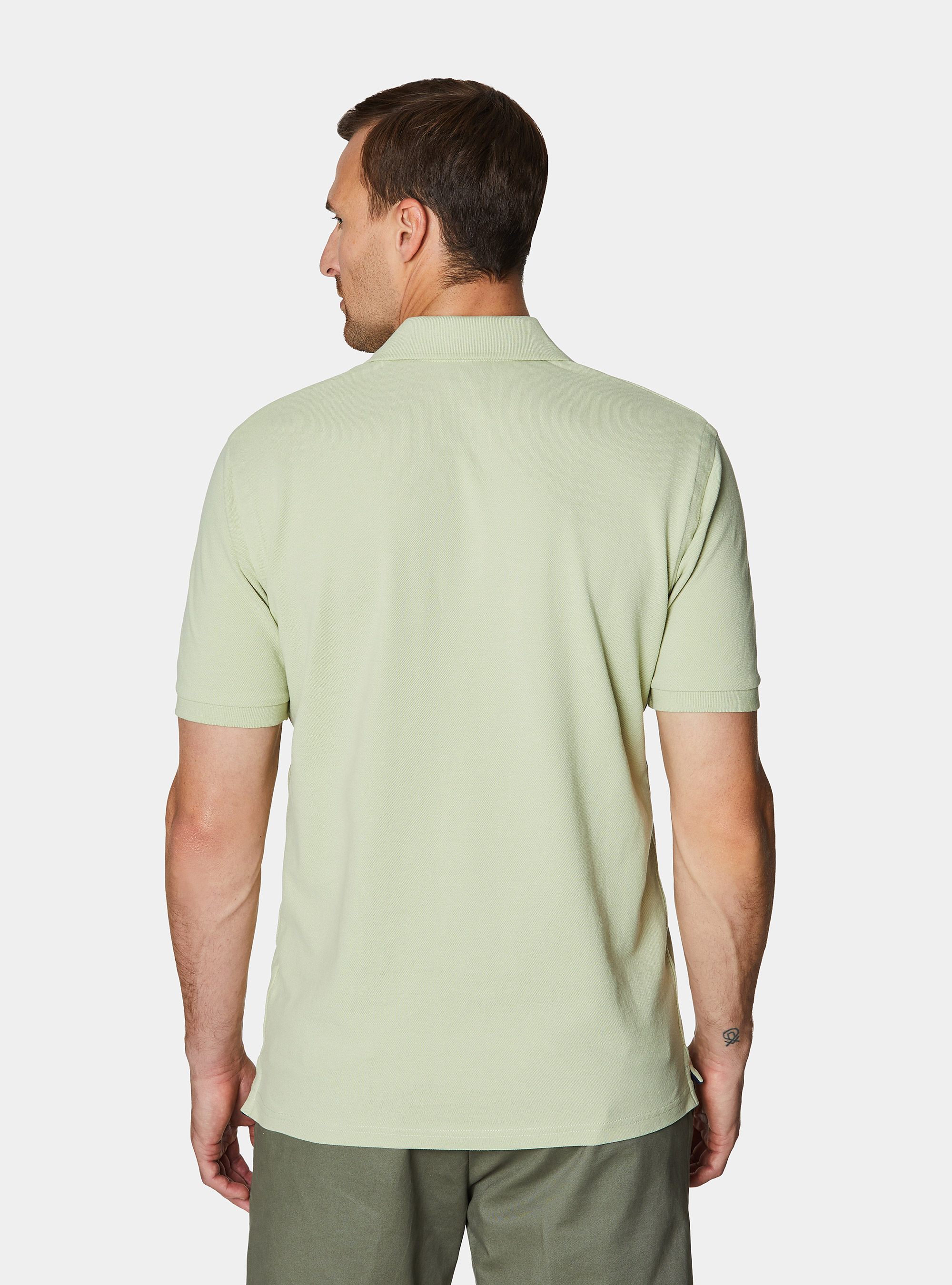 Klassisches Piqu&eacute;-Poloshirt, VERDE CHIARO 0622C