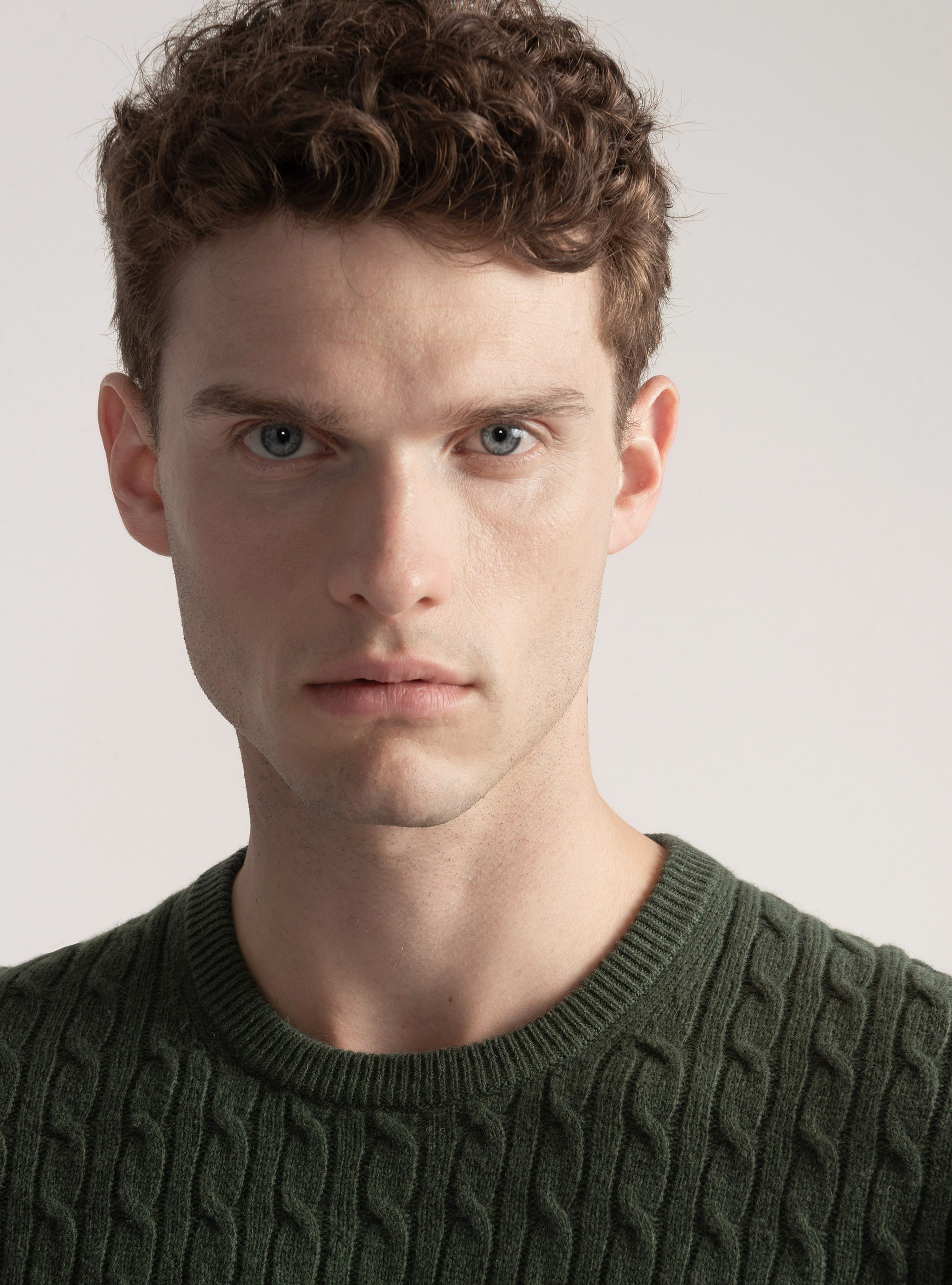 Cashmere wool crew-neck sweater with braid, MILITARE 0609C